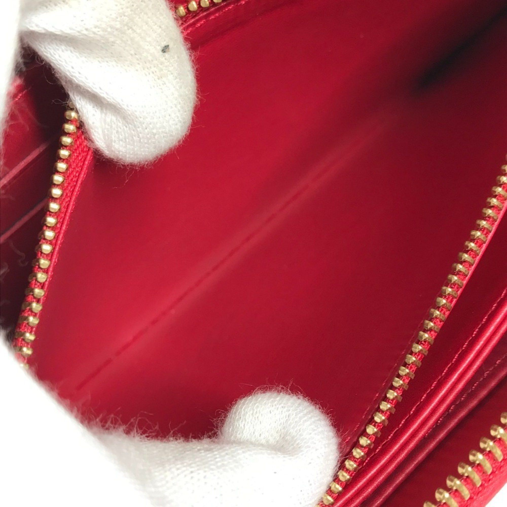 Louis Vuitton LOUIS VUITTON M91572 Vernis Dot Infinity Zippy Wallet, a collaboration with Yayoi Kusama. Patent leather long wallet, red. Women's. Size ONE SIZE - 9 Thumbnail