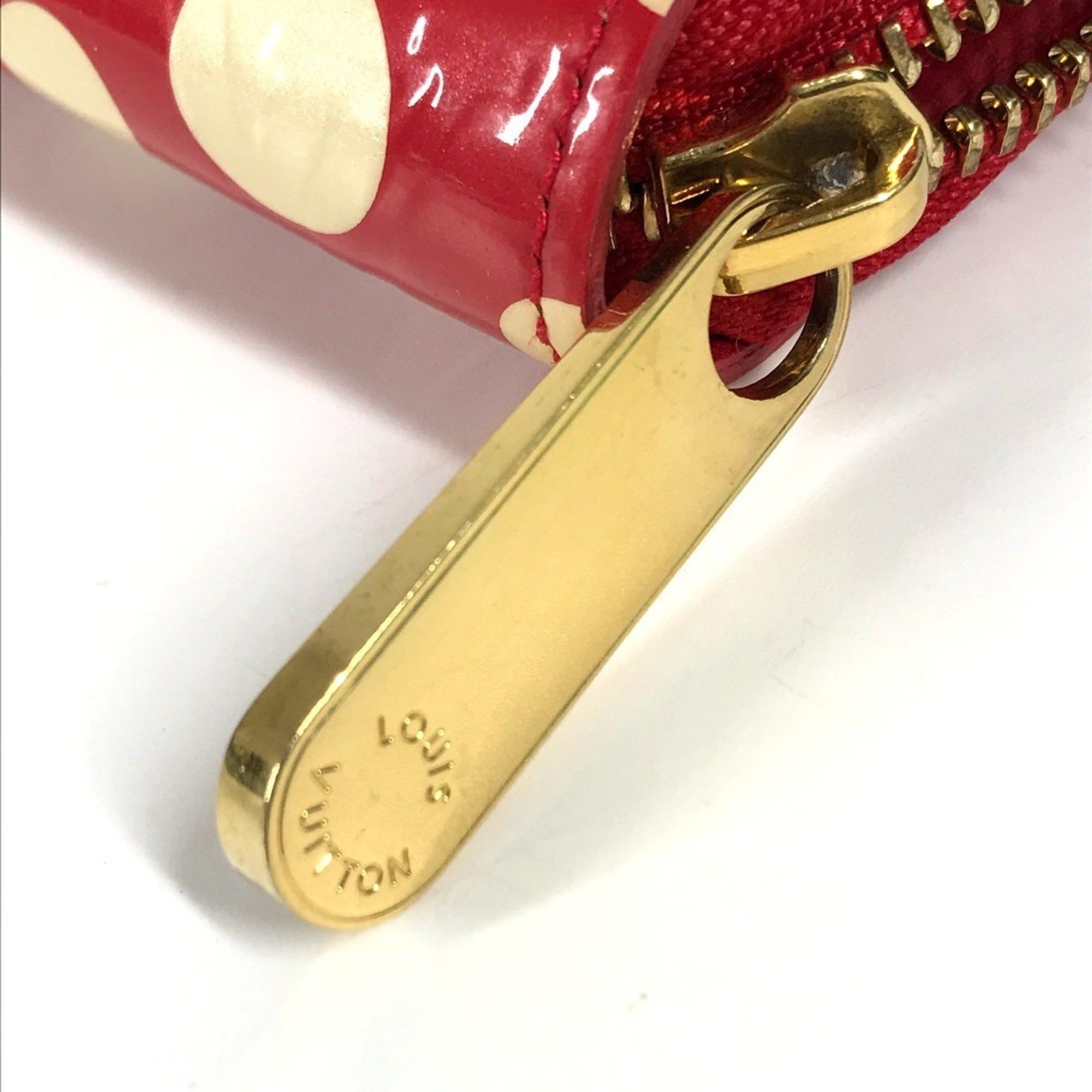 Louis Vuitton LOUIS VUITTON M91572 Vernis Dot Infinity Zippy Wallet, a collaboration with Yayoi Kusama. Patent leather long wallet, red. Women's. Size ONE SIZE - 7 Thumbnail