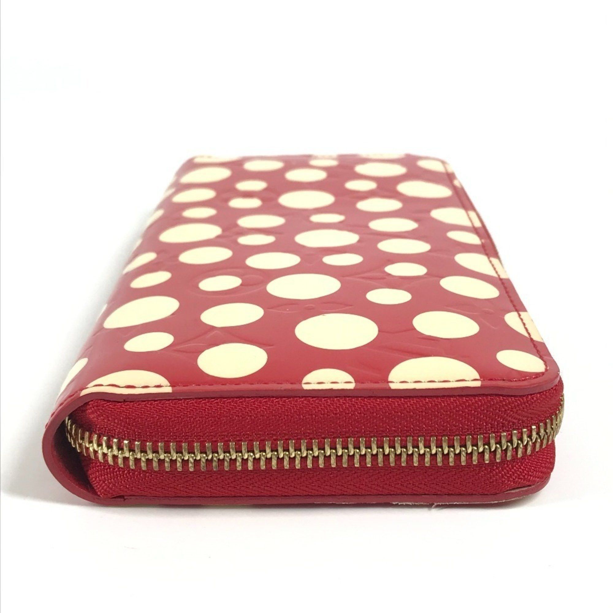 Louis Vuitton LOUIS VUITTON M91572 Vernis Dot Infinity Zippy Wallet, a collaboration with Yayoi Kusama. Patent leather long wallet, red. Women's. Size ONE SIZE - 3 Thumbnail