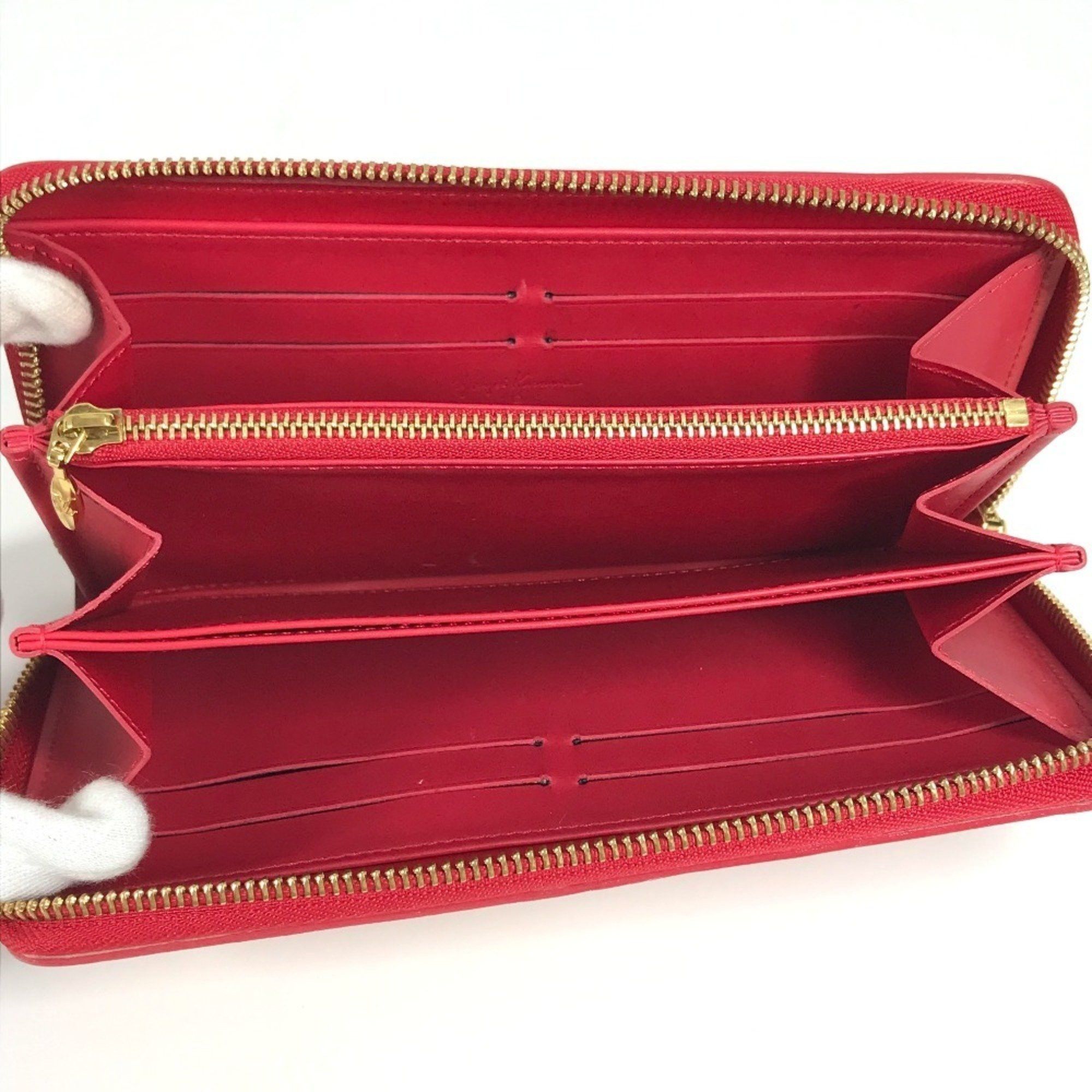 Louis Vuitton LOUIS VUITTON M91572 Vernis Dot Infinity Zippy Wallet, a collaboration with Yayoi Kusama. Patent leather long wallet, red. Women's. Size ONE SIZE - 8 Thumbnail