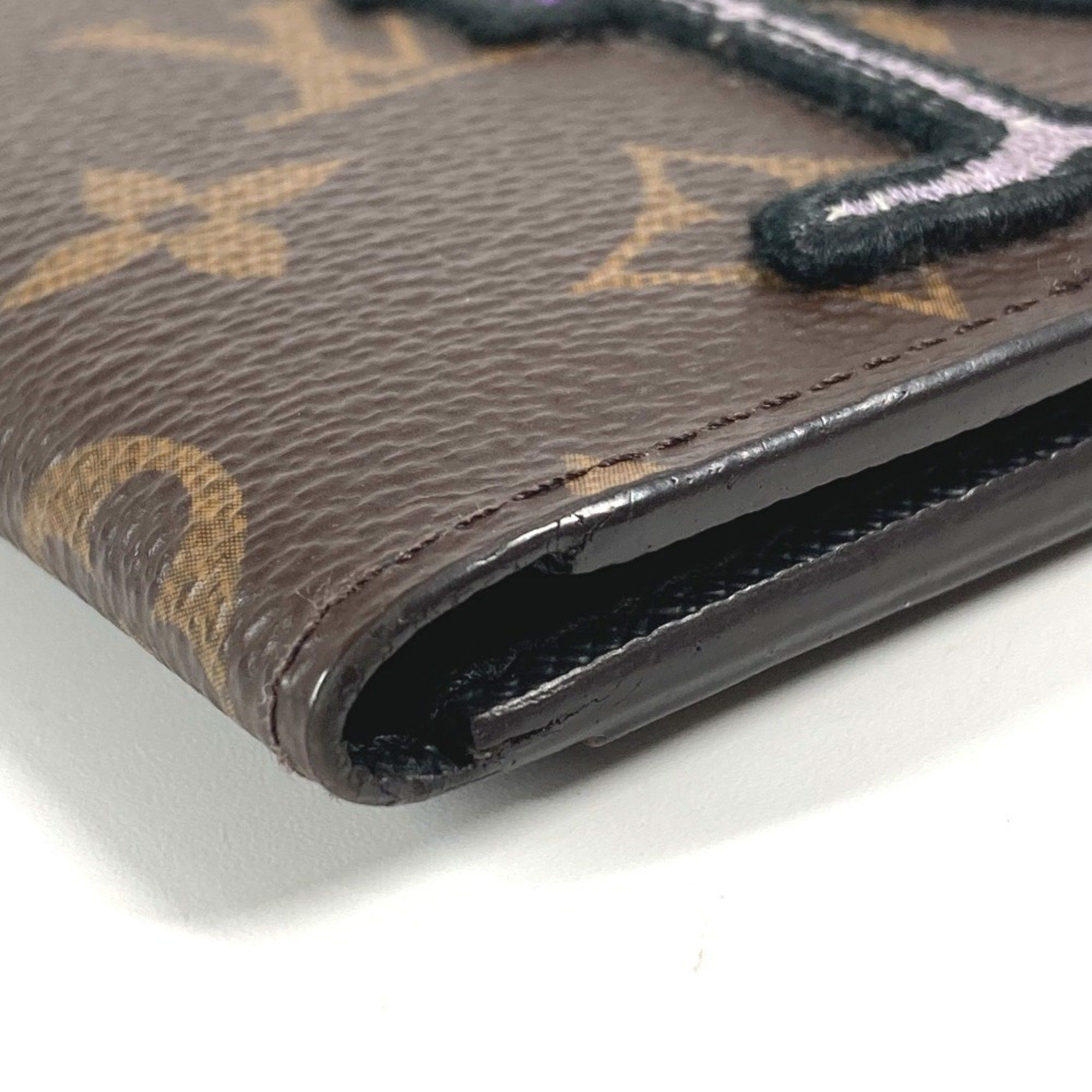 Louis Vuitton LOUIS VUITTON M80154 LV Friends Monogram Patch Organizer de Poche Business Card Holder, Pass Case, Bifold Canvas, Unisex, Brown Size ONE SIZE - 6 Thumbnail