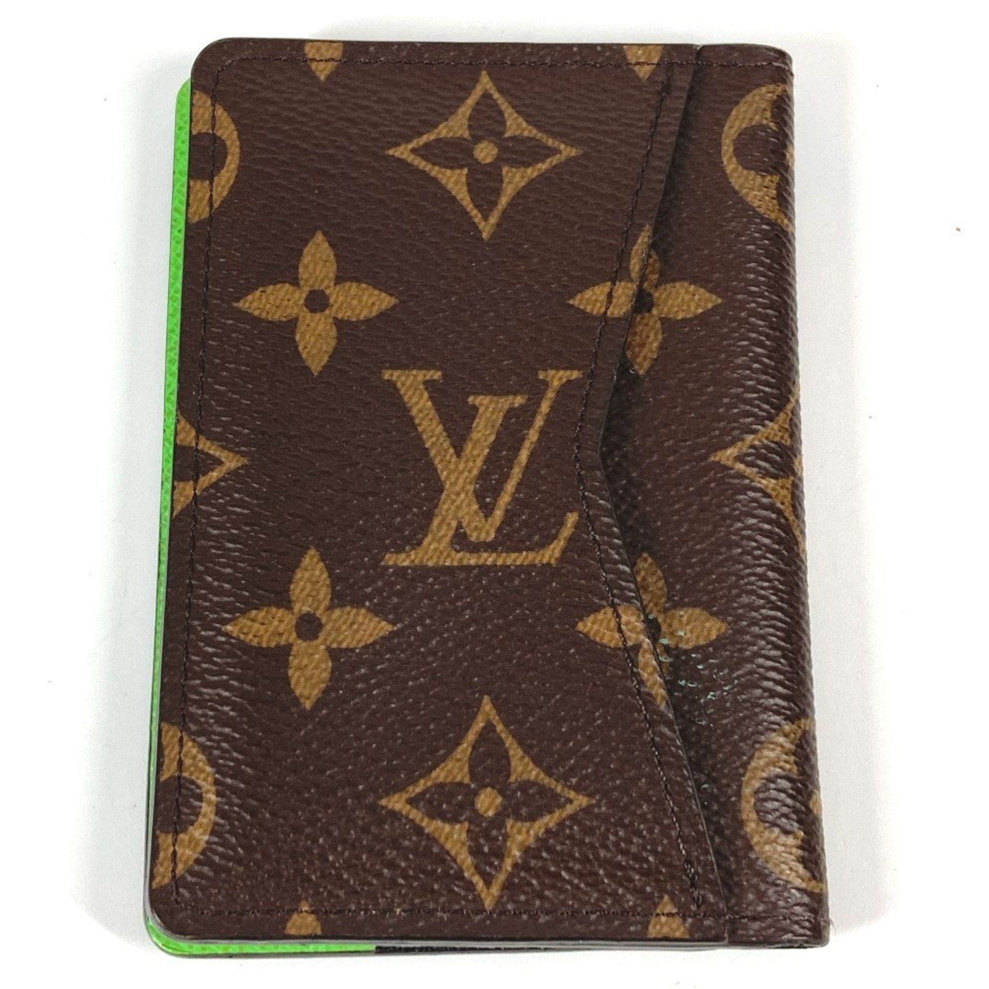 Louis Vuitton LOUIS VUITTON M80154 LV Friends Monogram Patch Organizer de Poche Business Card Holder, Pass Case, Bifold Canvas, Unisex, Brown Size ONE SIZE - 2 Thumbnail