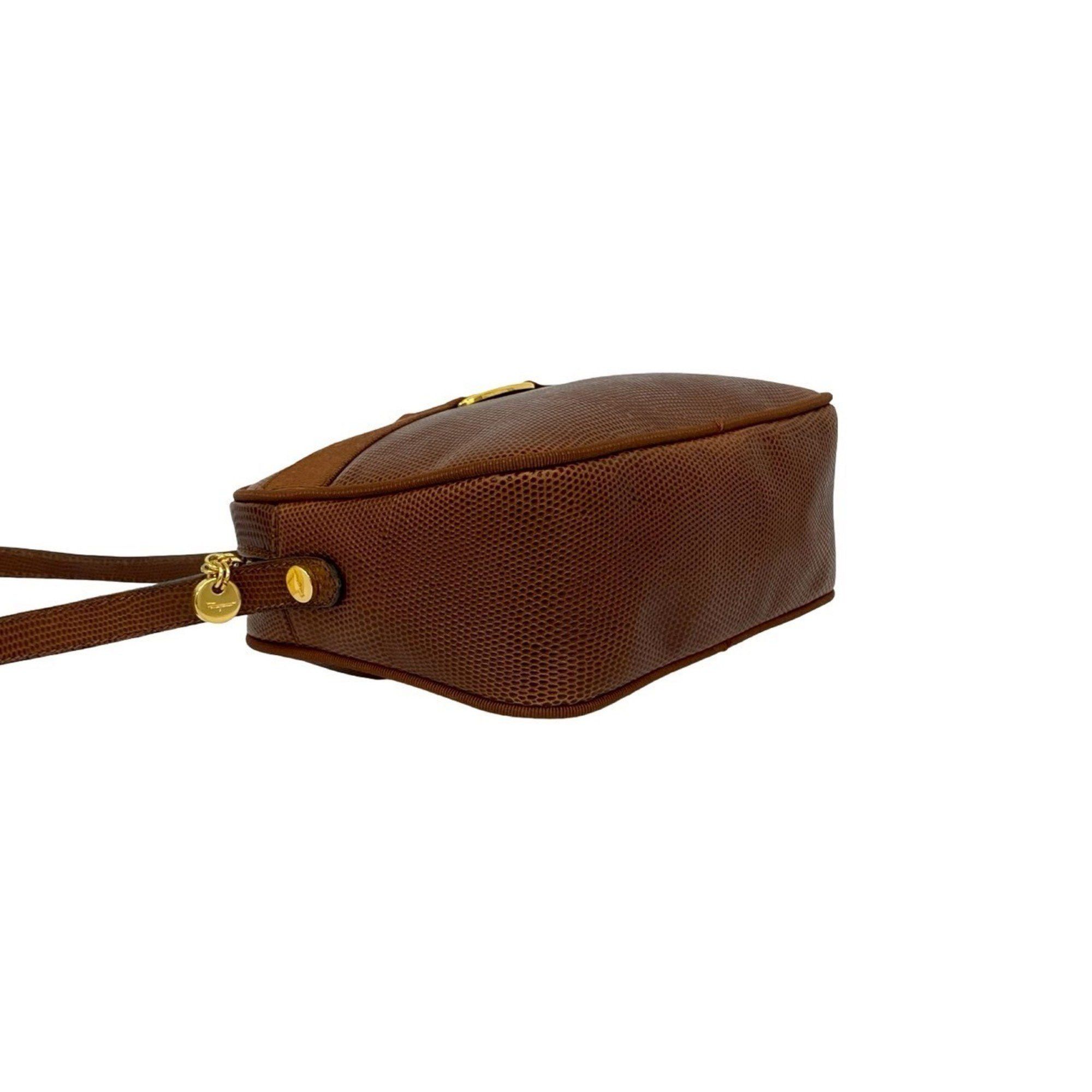 Salvatore Ferragamo Salvatore Ferragamo Vara shoulder bag with metal hardware and leather pouch, brown, 70876 Size ONE SIZE - 7 Thumbnail