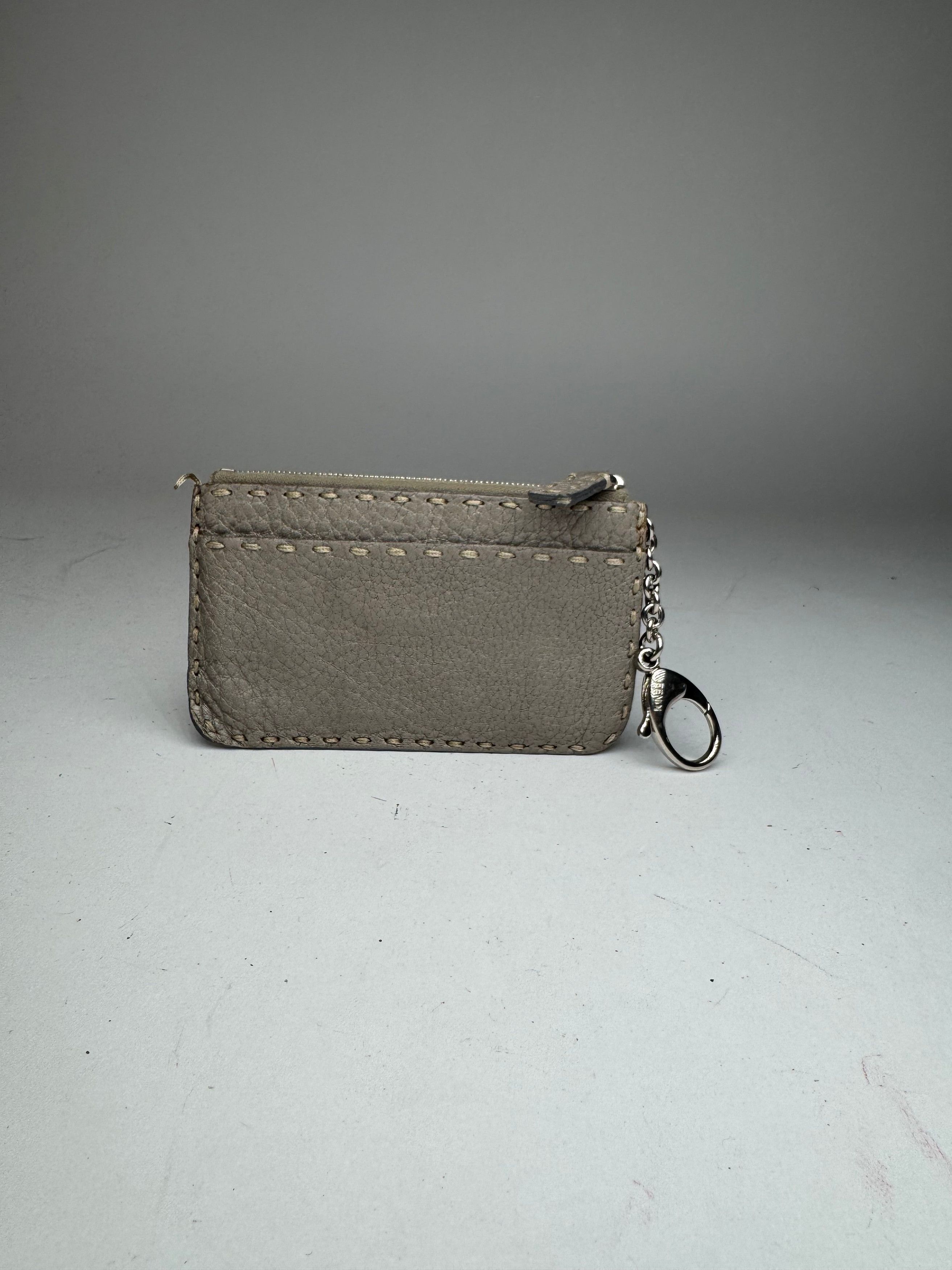 Fendi Vintage Leather Card Holder Grey Size ONE SIZE - 5 Thumbnail