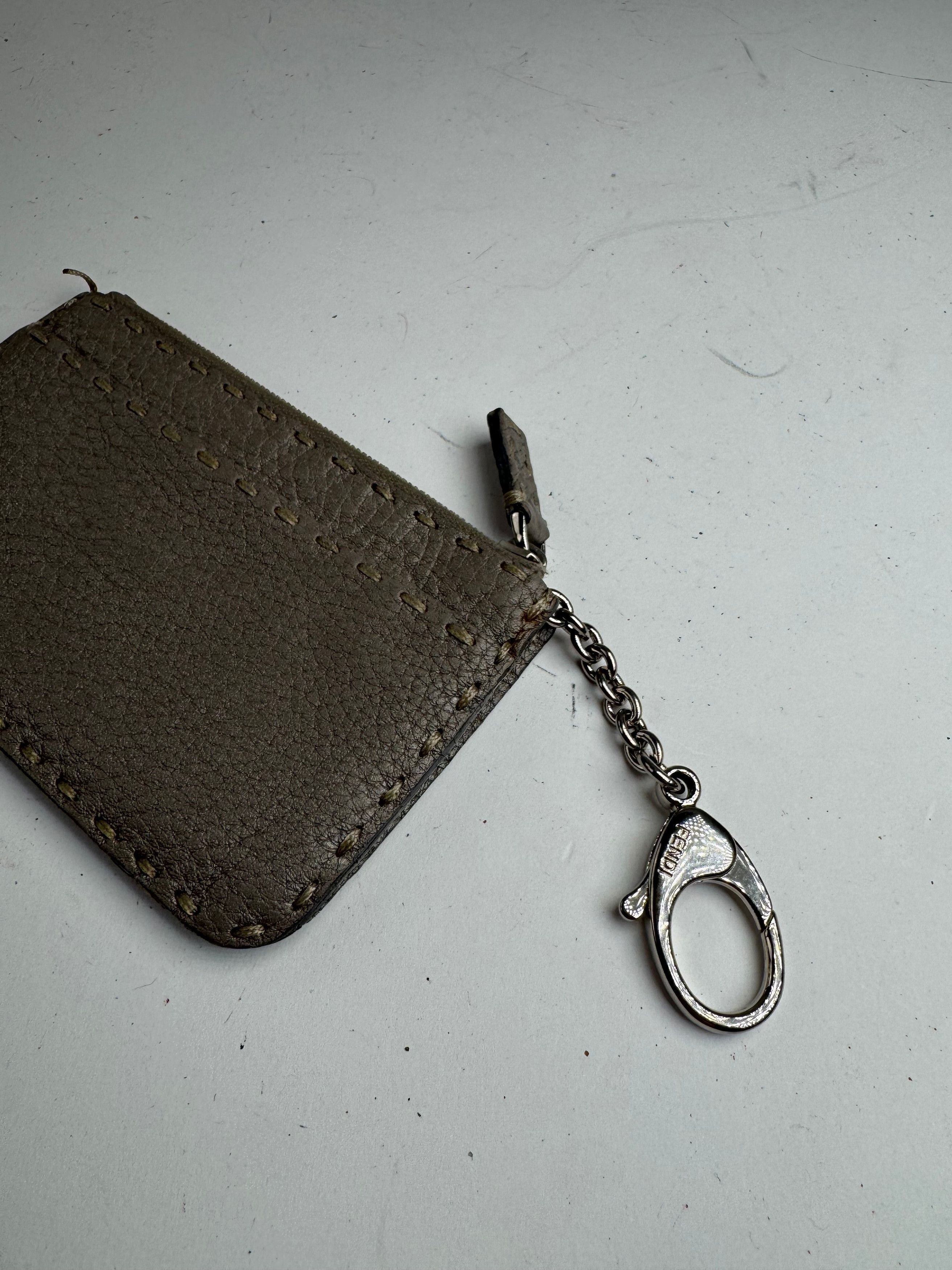 Fendi Vintage Leather Card Holder Grey Size ONE SIZE - 13 Thumbnail