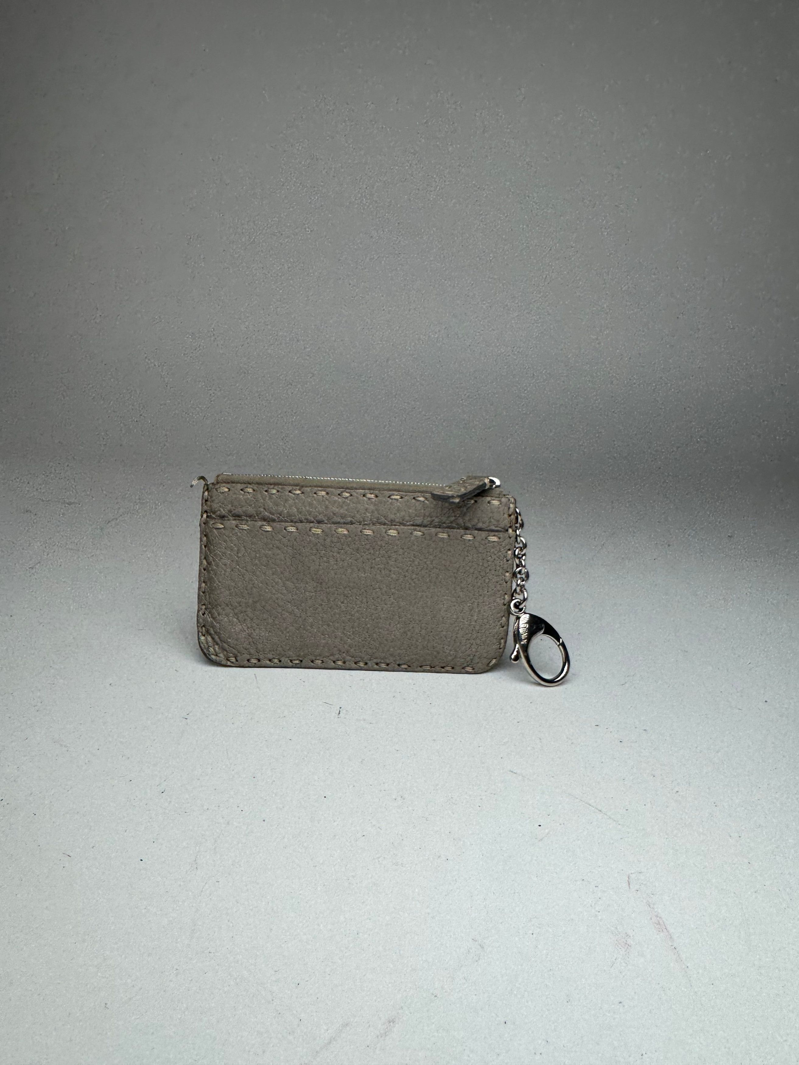Fendi Vintage Leather Card Holder Grey Size ONE SIZE - 8 Thumbnail