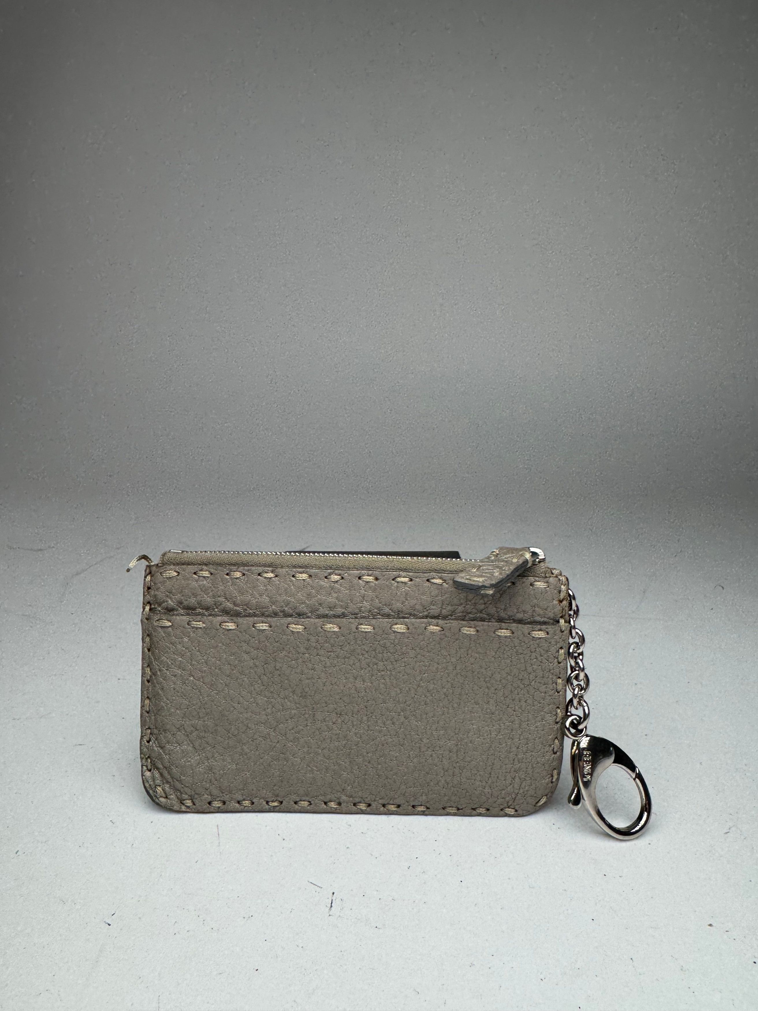 Fendi Vintage Leather Card Holder Grey Size ONE SIZE - 11 Thumbnail