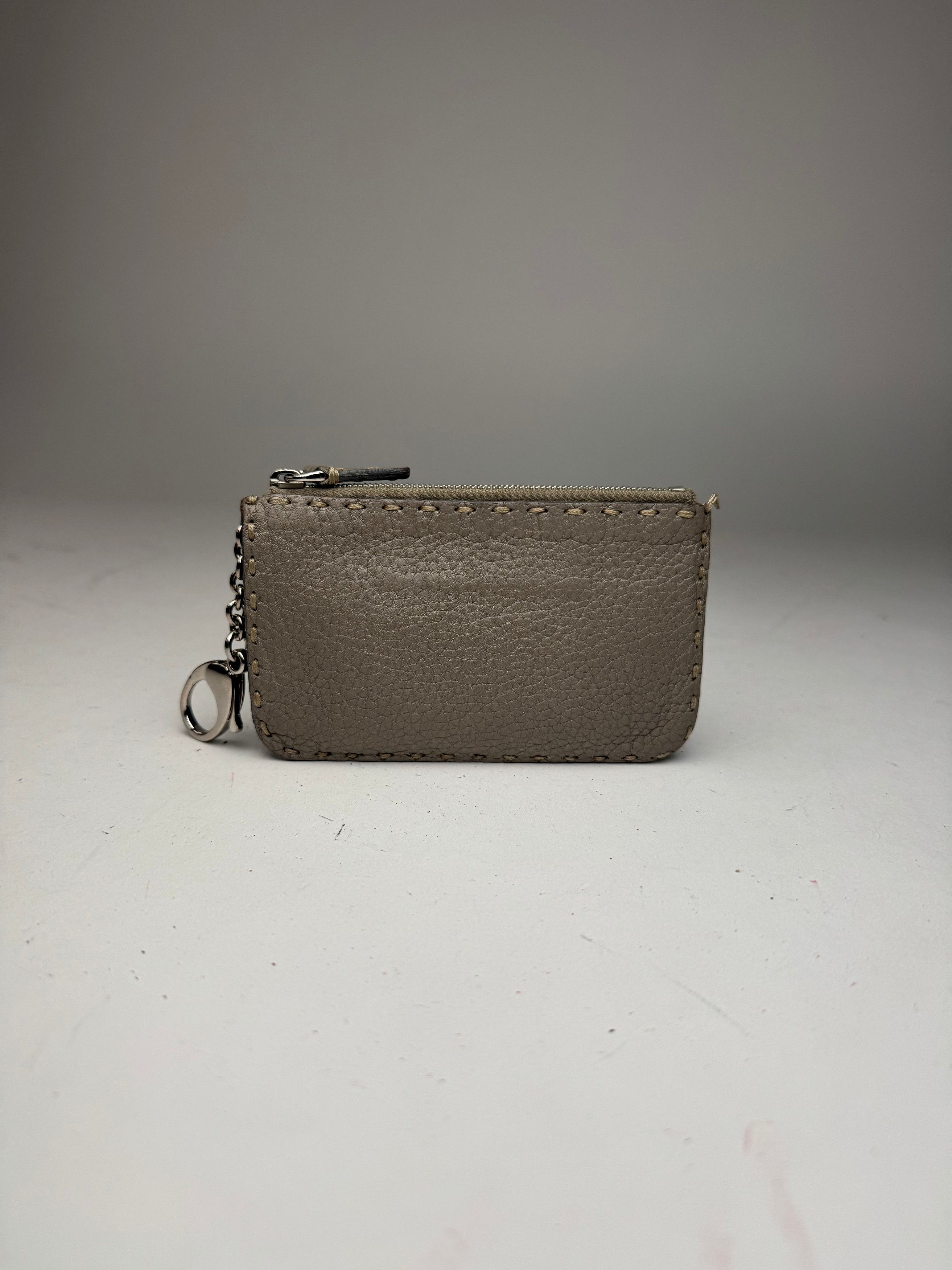 Fendi Vintage Leather Card Holder Grey Size ONE SIZE - 12 Thumbnail
