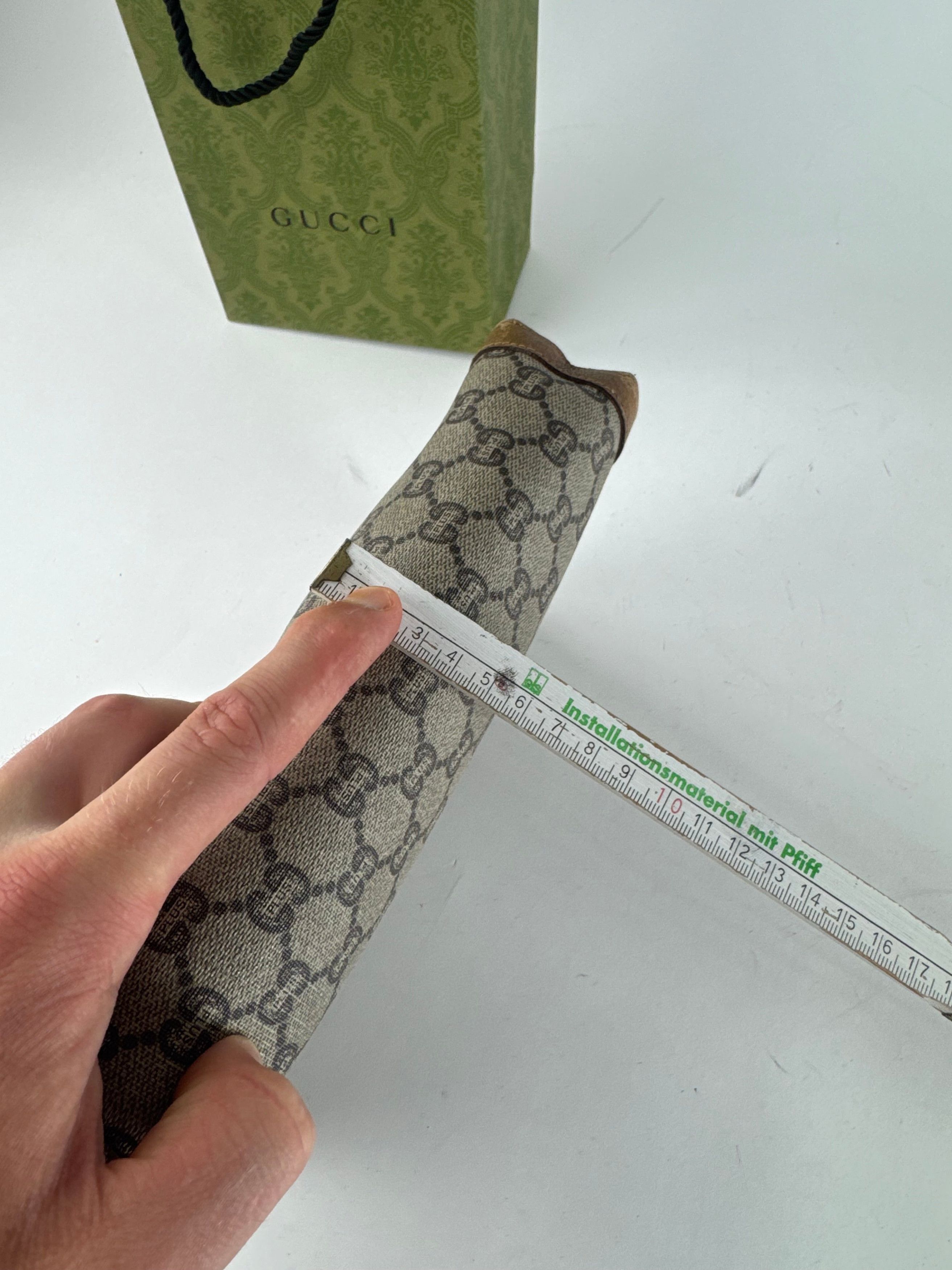 Gucci Vintage Plus Monogram Clutch Grey Brown Size ONE SIZE - 14 Thumbnail