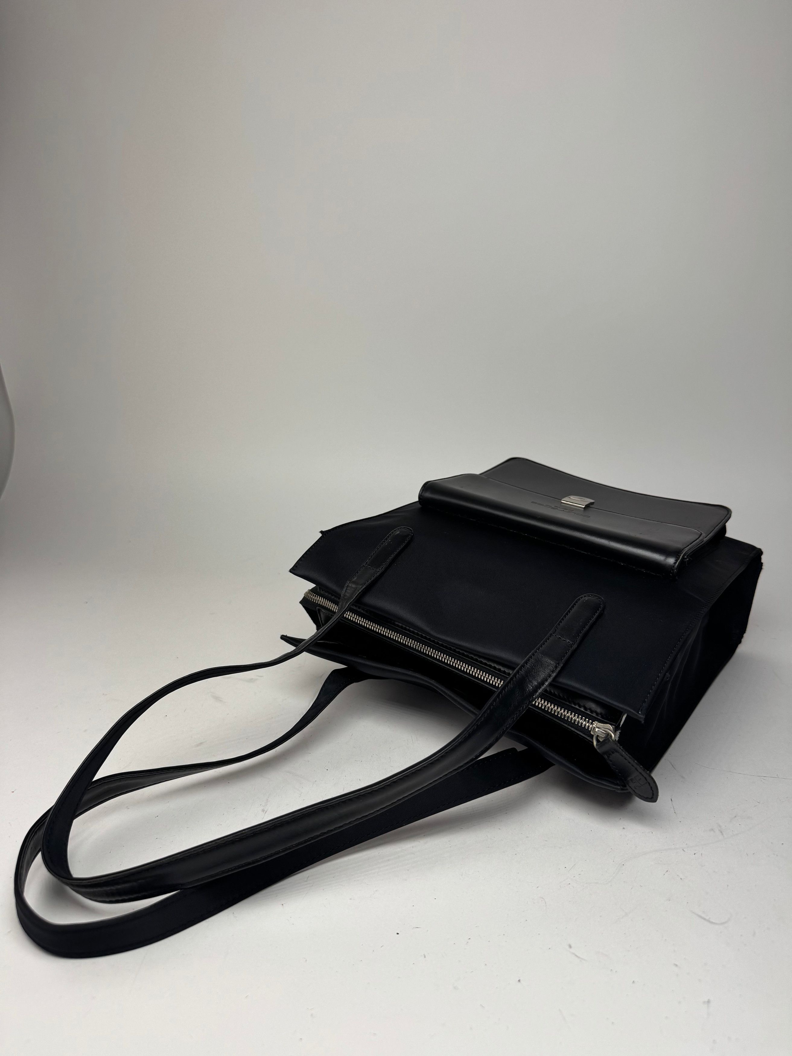 Courreges Vintage Leather Polyester Handbag black Size ONE SIZE - 10 Thumbnail