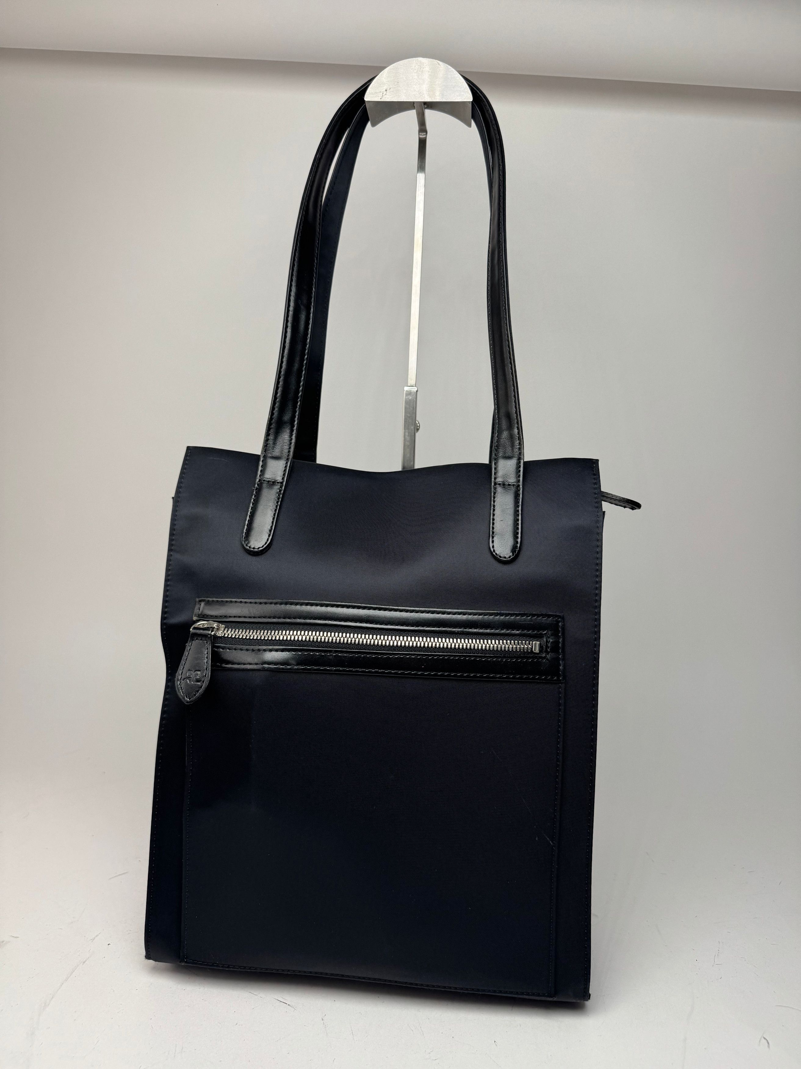 Courreges Vintage Leather Polyester Handbag black Size ONE SIZE - 2 Thumbnail
