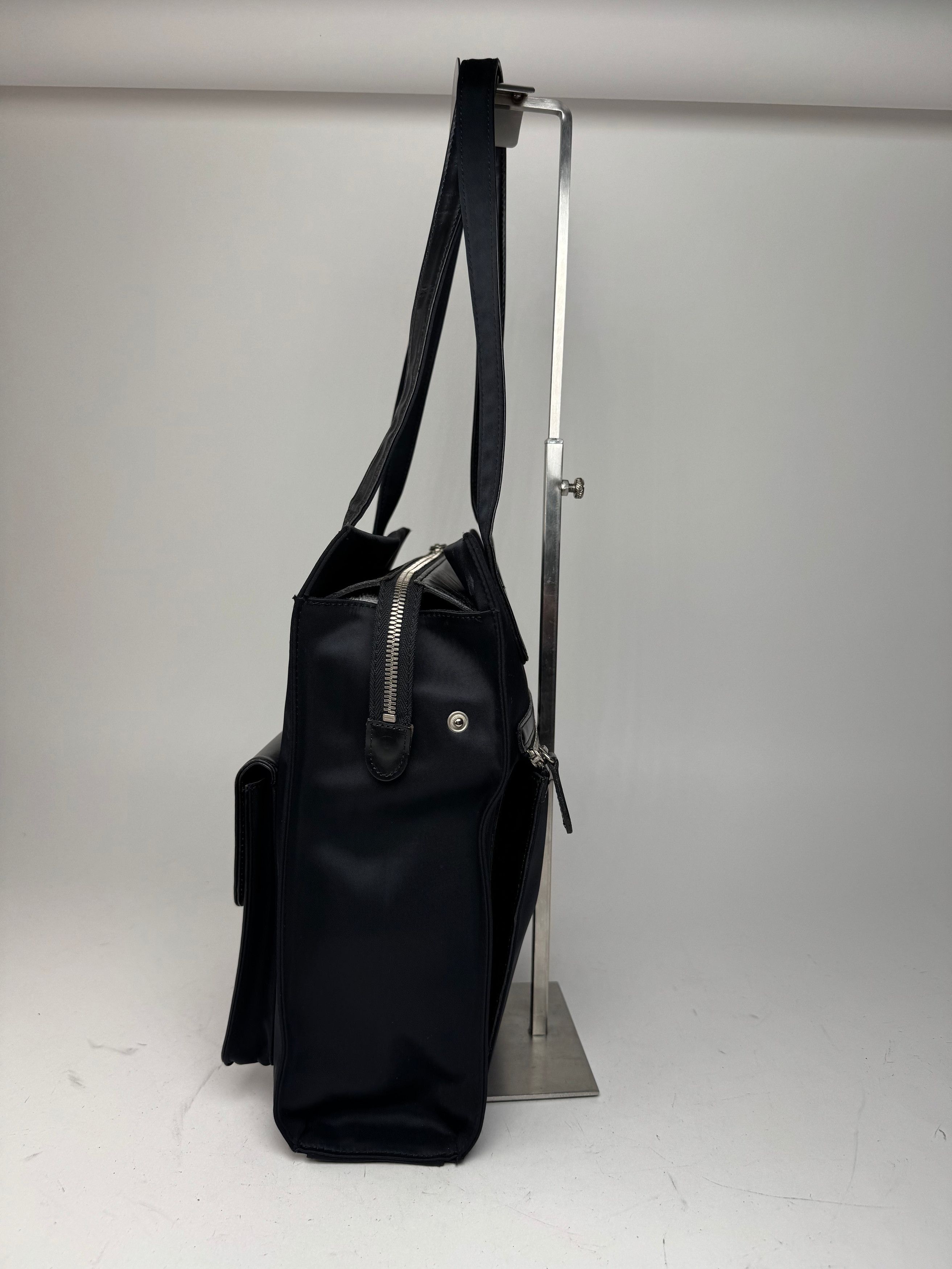Courreges Vintage Leather Polyester Handbag black Size ONE SIZE - 7 Thumbnail