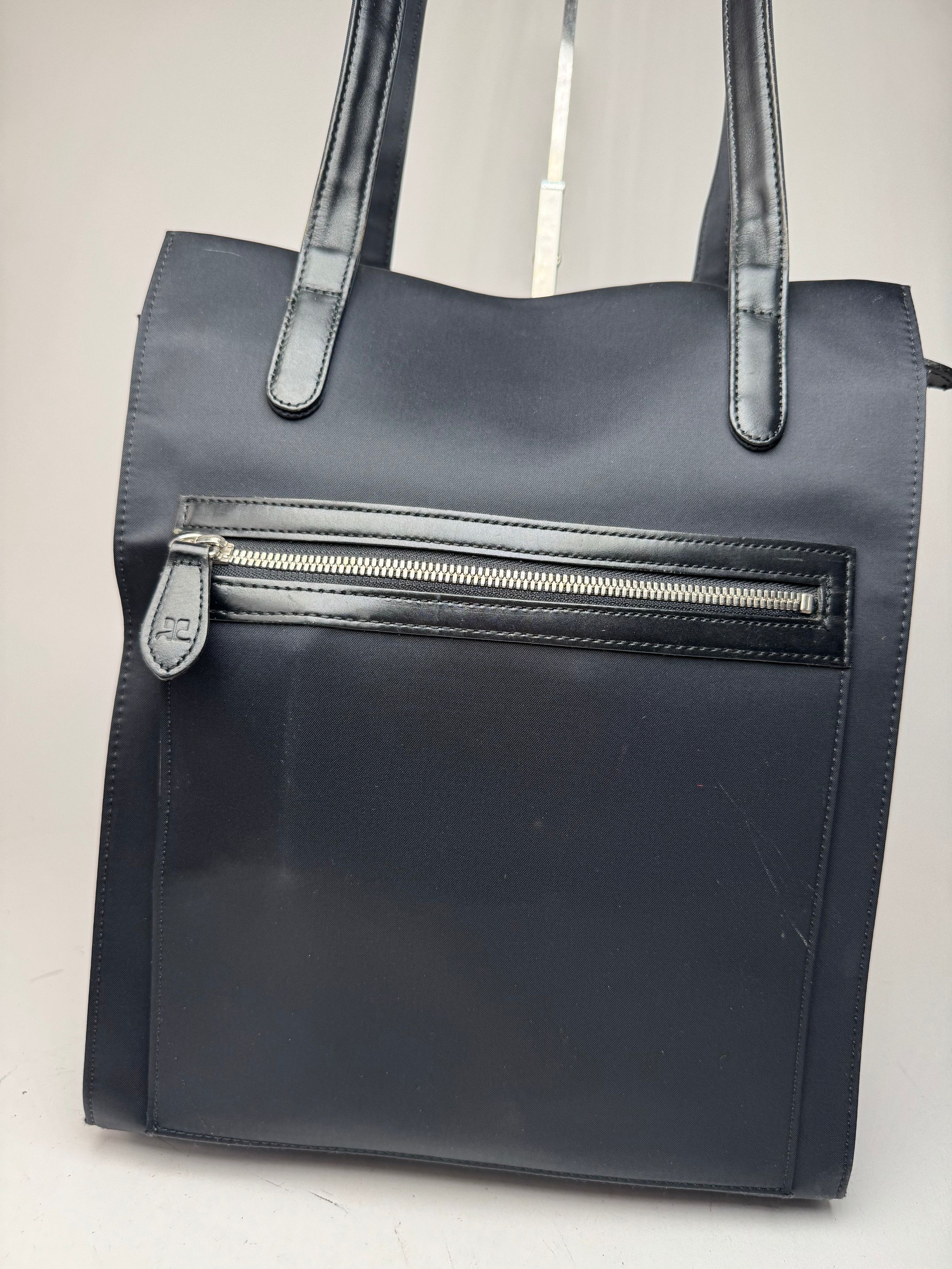 Courreges Vintage Leather Polyester Handbag black Size ONE SIZE - 8 Thumbnail