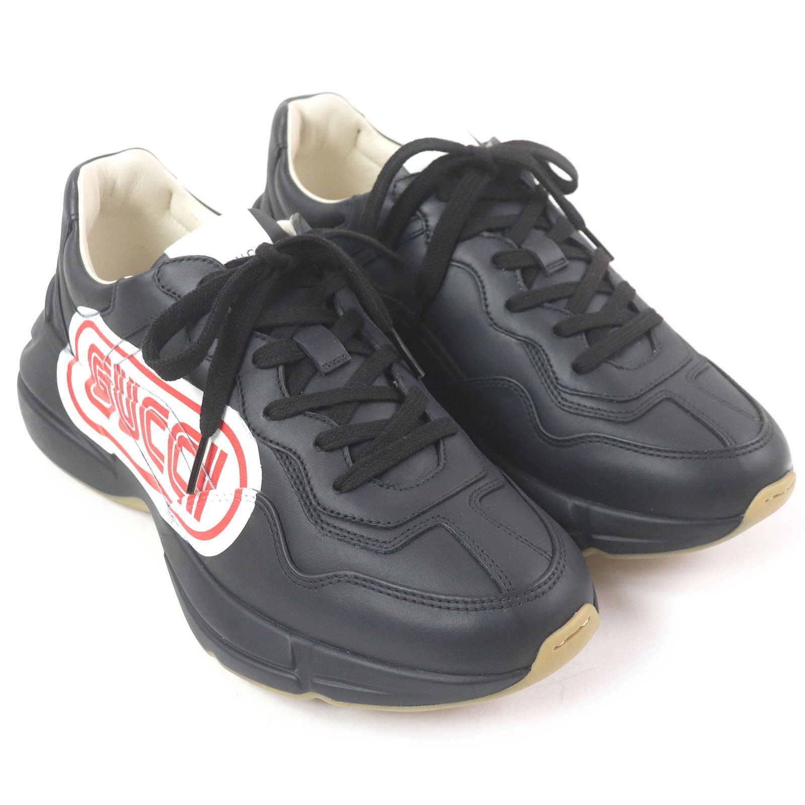Gucci Gucci Gucci Ryton With logo Leather Sneakers Leather Shoes 523609 DUTY FREE for USA Size ONE SIZE - 3 Thumbnail