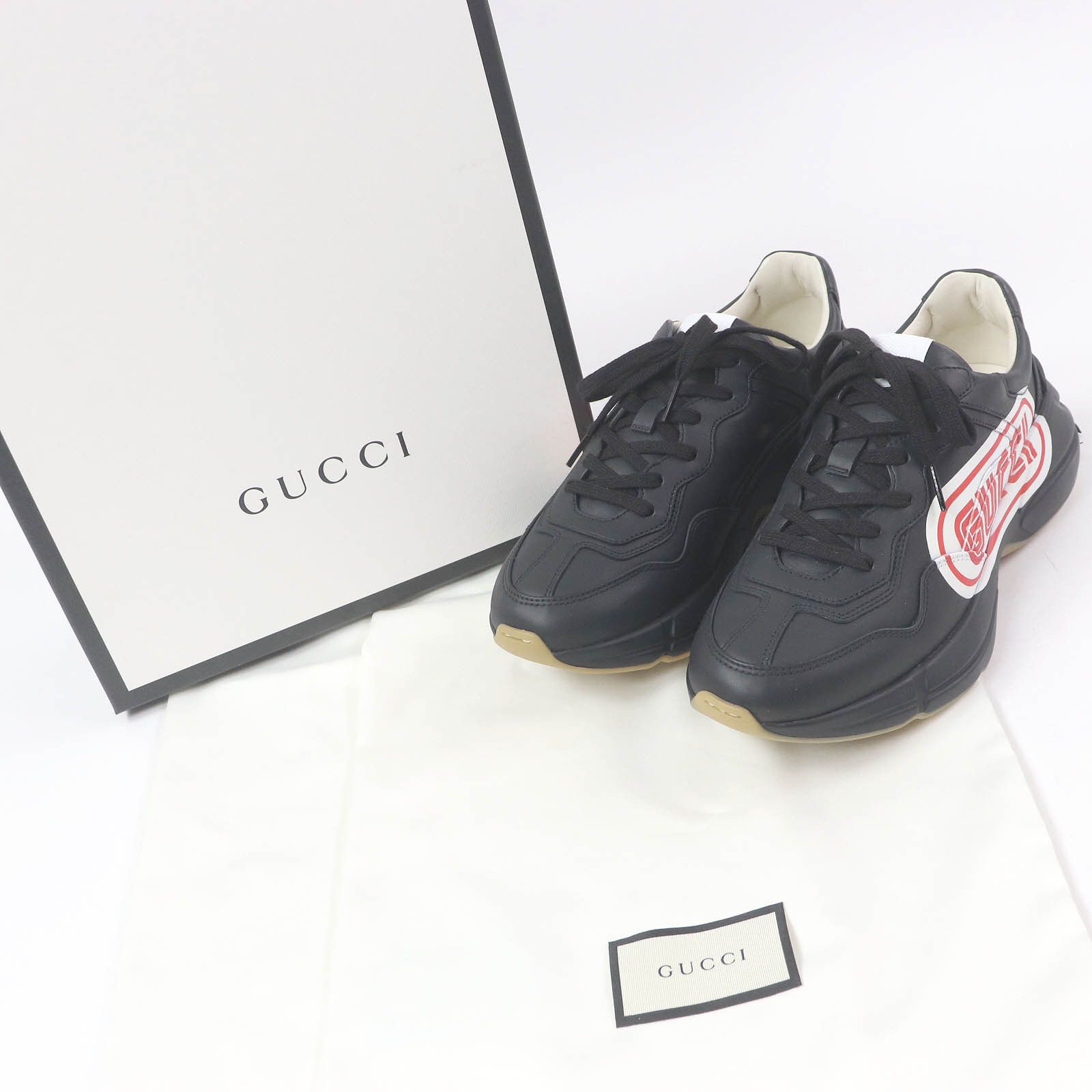 Gucci Gucci Gucci Ryton With logo Leather Sneakers Leather Shoes 523609 DUTY FREE for USA Size ONE SIZE - 2 Thumbnail