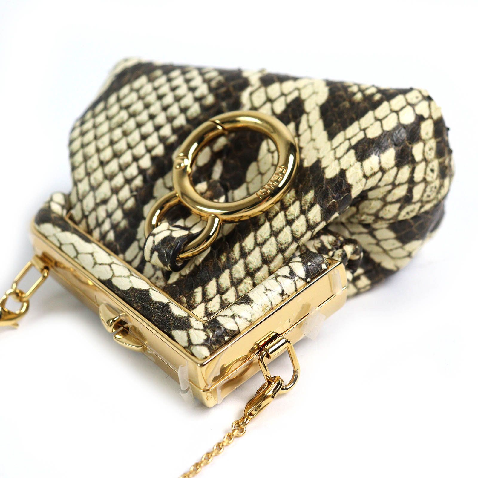 Fendi Fendi Fendi FENDI FIRST NANO Python chain pouch Natural Material Crossbody Bag DUTY FREE for USA Size ONE SIZE - 4 Thumbnail