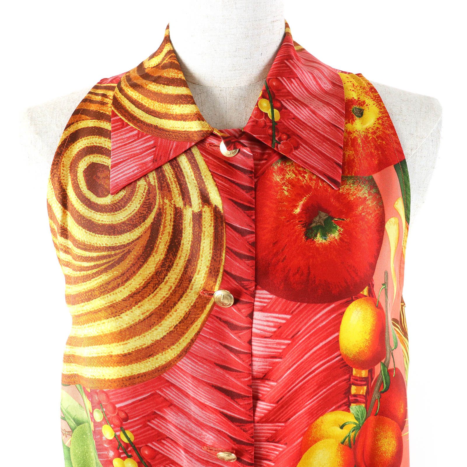 Gucci Gucci Gucci Tom Ford logo fruit print silk sleeveless shirt Others Tops DUTY FREE for USA Size ONE SIZE - 4 Thumbnail