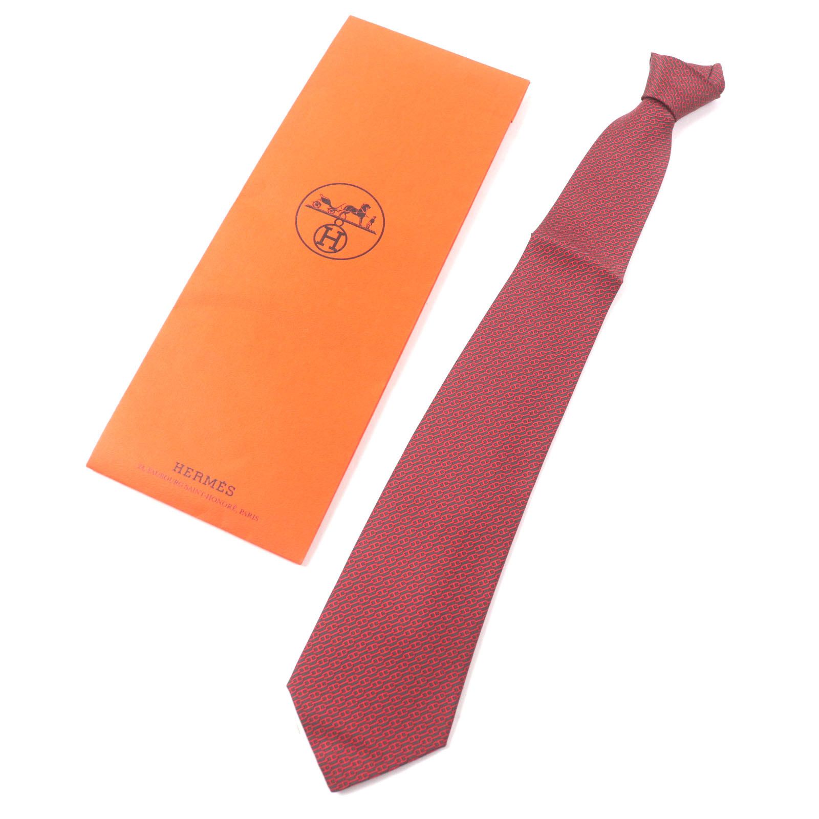 Hermes Hermes Hermes Chaine d'Ancre Silk Tie Others Necktie DUTY FREE for USA Size ONE SIZE - 2 Thumbnail