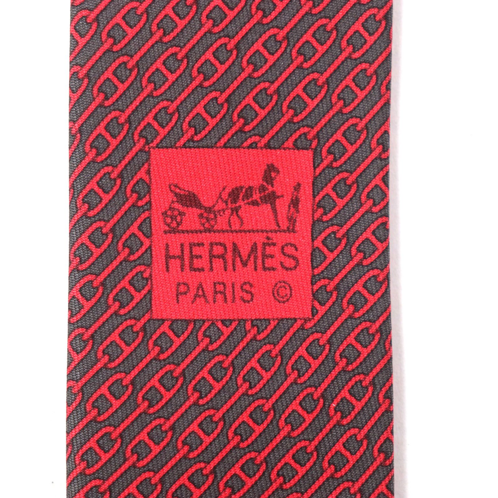 Hermes Hermes Hermes Chaine d'Ancre Silk Tie Others Necktie DUTY FREE for USA Size ONE SIZE - 6 Thumbnail