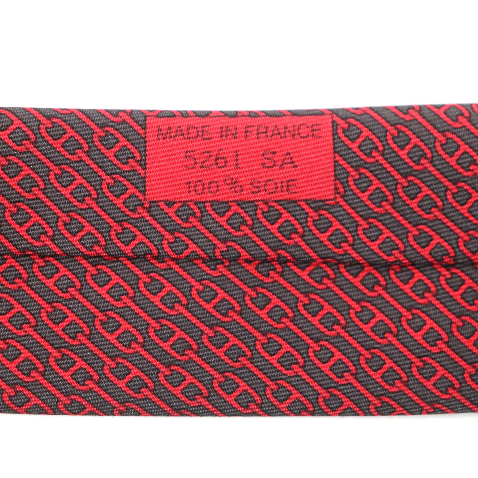 Hermes Hermes Hermes Chaine d'Ancre Silk Tie Others Necktie DUTY FREE for USA Size ONE SIZE - 7 Thumbnail