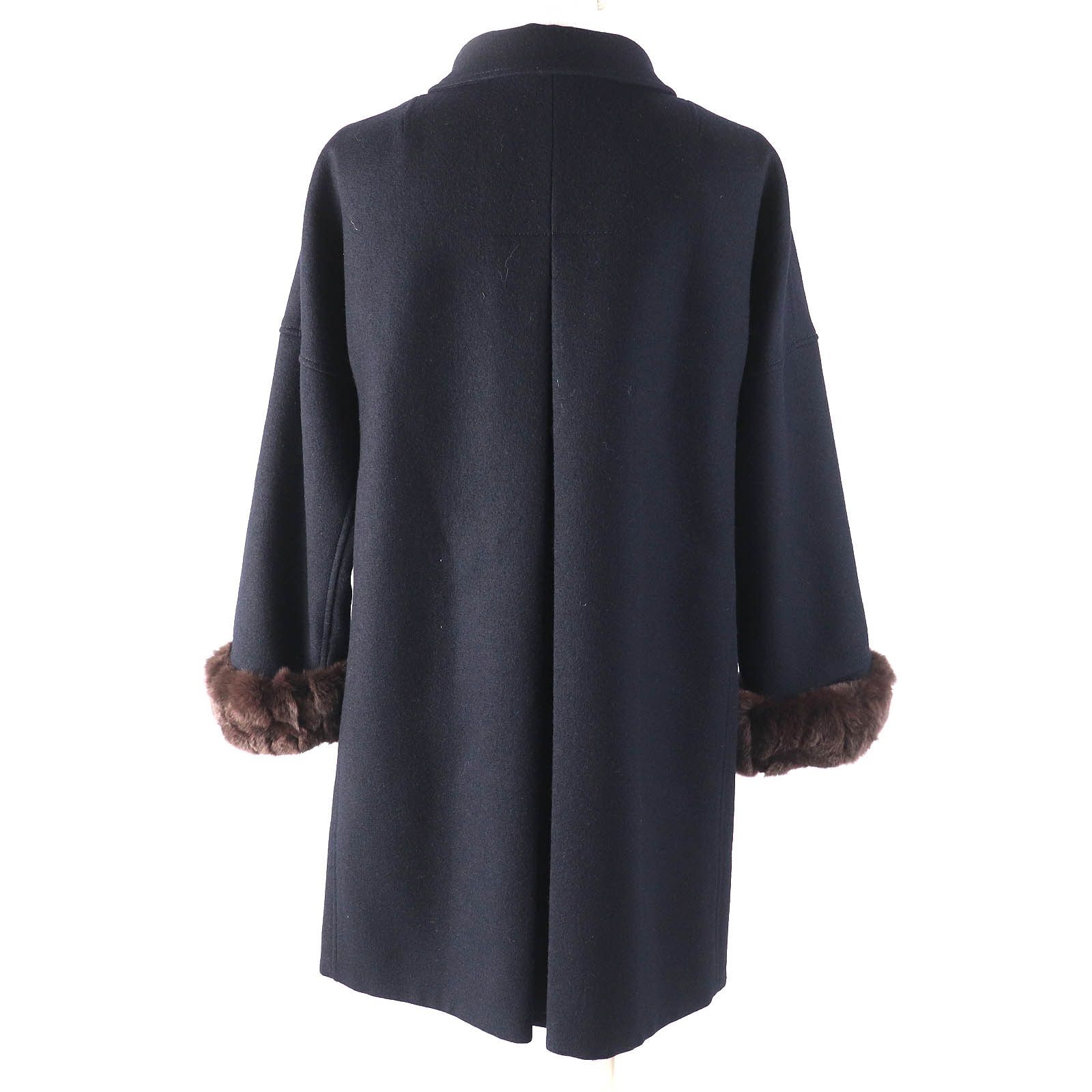 Other Other MACKINTOSH PHILOSOPHY Wool Rabbit Fur Coat Natural Material Outerwear DUTY FREE for USA Size ONE SIZE - 3 Thumbnail