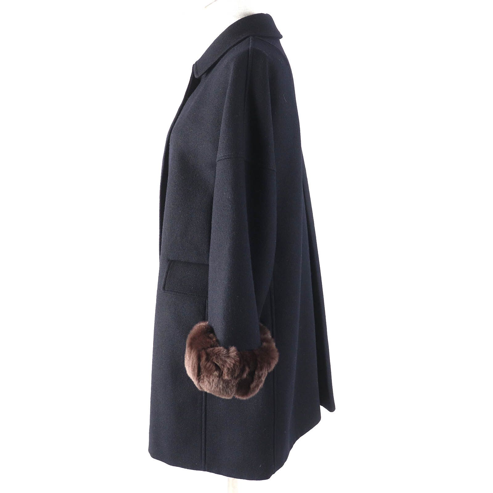 Other Other MACKINTOSH PHILOSOPHY Wool Rabbit Fur Coat Natural Material Outerwear DUTY FREE for USA Size ONE SIZE - 2 Thumbnail