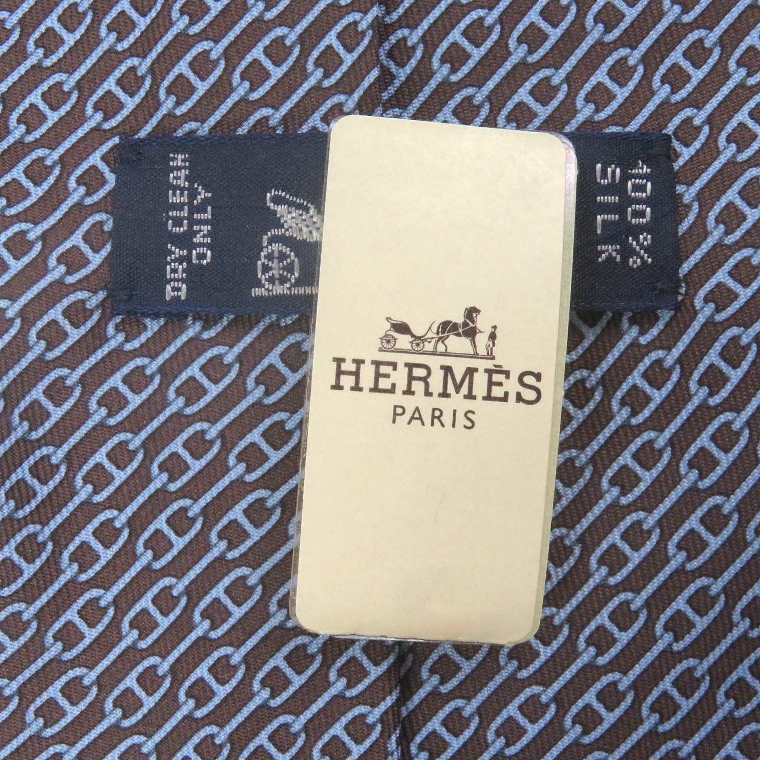Hermes Hermes Hermes Chaine All-over Pattern Silk Tie Others Necktie DUTY FREE for USA Size ONE SIZE - 8 Thumbnail