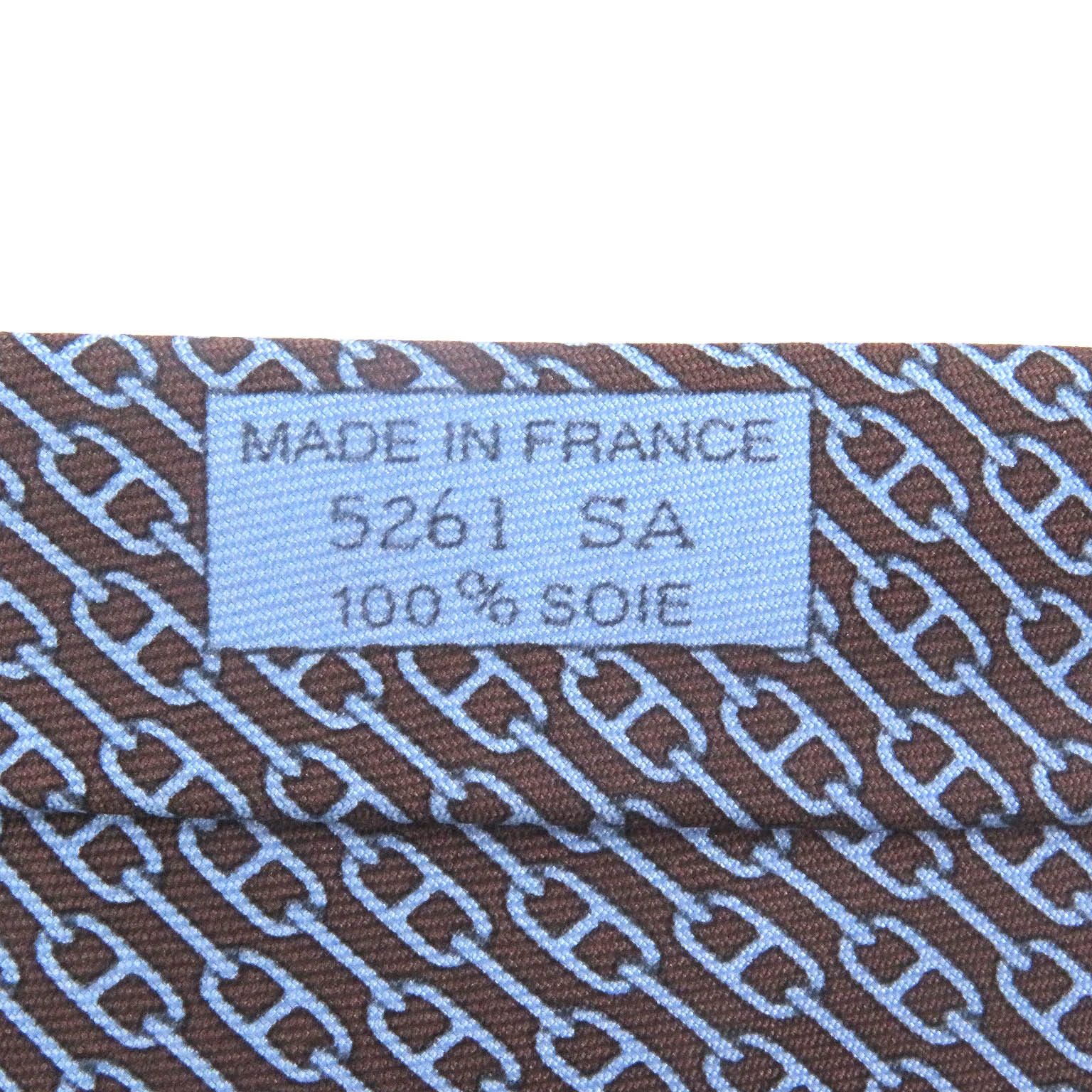 Hermes Hermes Hermes Chaine All-over Pattern Silk Tie Others Necktie DUTY FREE for USA Size ONE SIZE - 6 Thumbnail