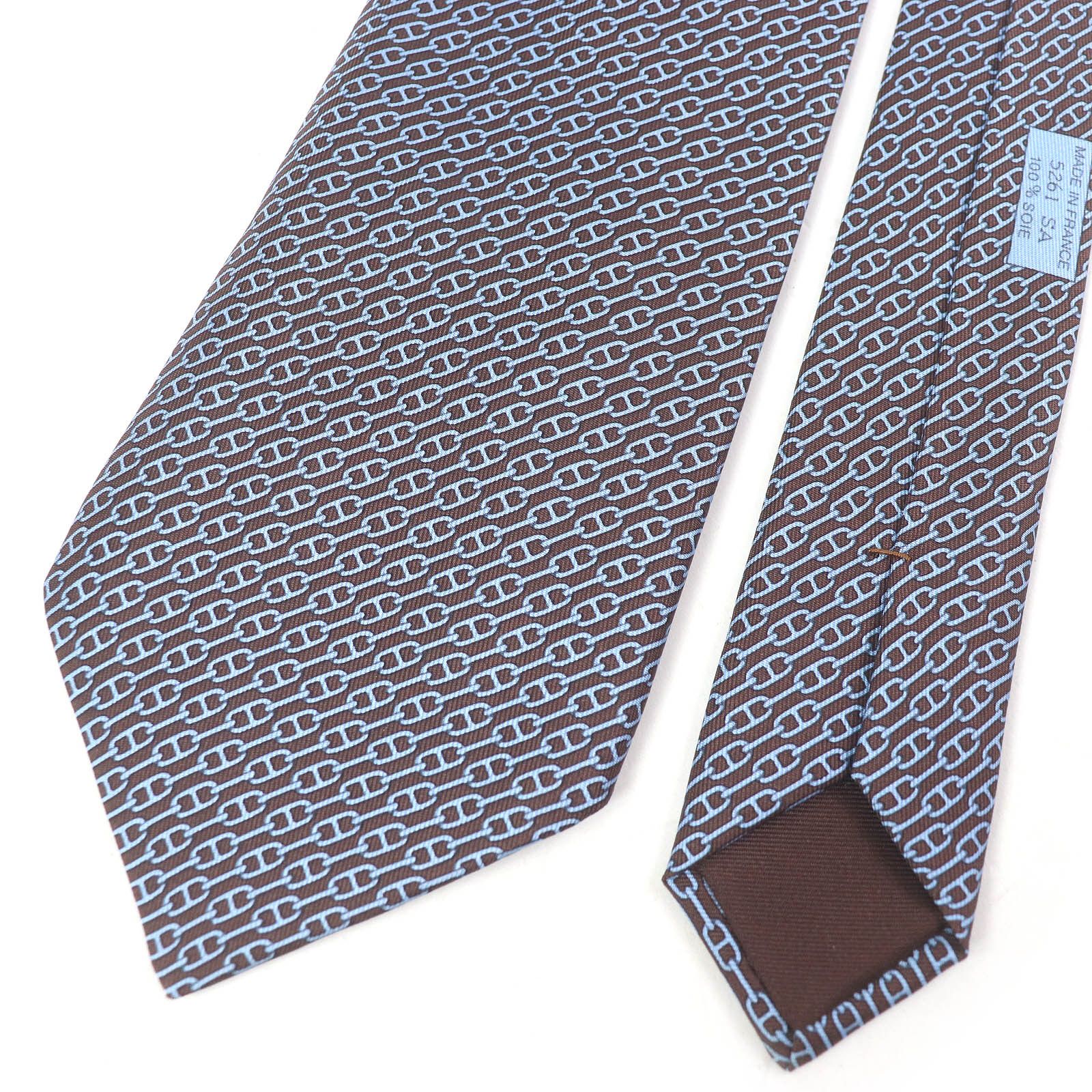 Hermes Hermes Hermes Chaine All-over Pattern Silk Tie Others Necktie DUTY FREE for USA Size ONE SIZE - 4 Thumbnail