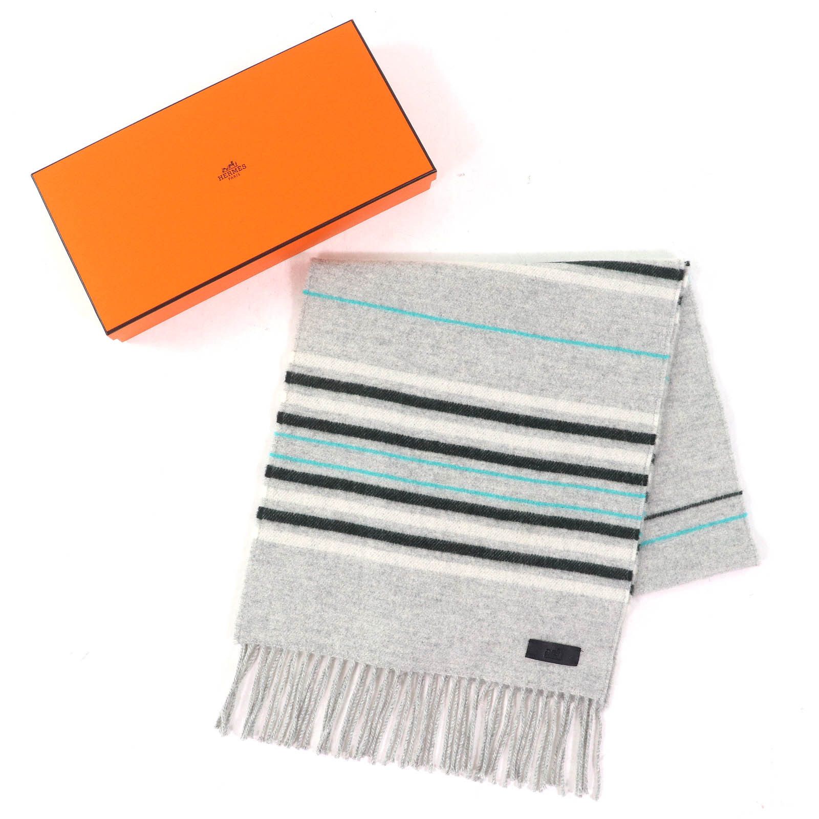 Hermes Hermes Hermes Neo Rocabar Cashmere Scarf Natural Material Scarf DUTY FREE for USA Size ONE SIZE - 2 Thumbnail
