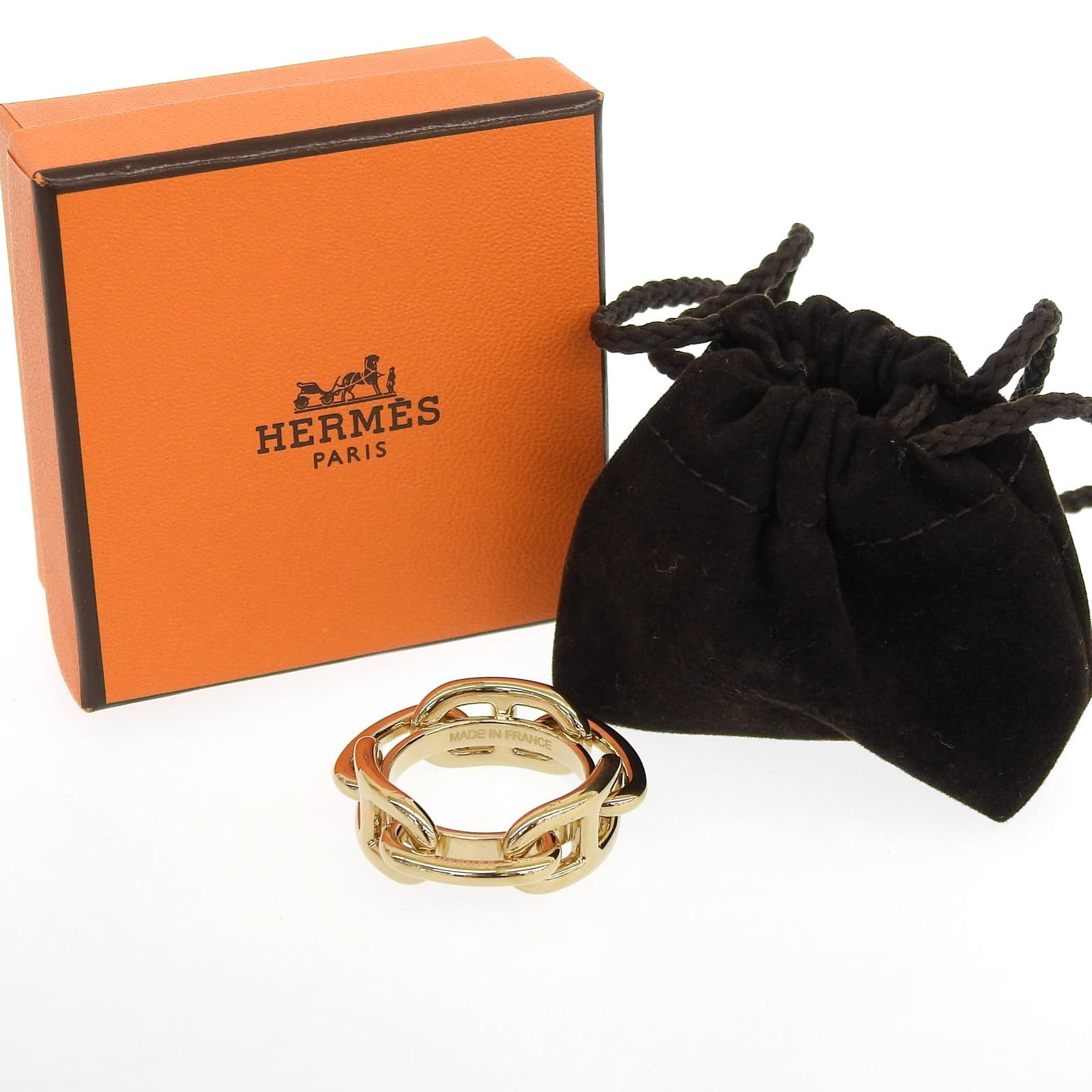 Hermes Hermes Hermes Legato Chne Scarf Ring Metal Other DUTY FREE for USA Size ONE SIZE - 2 Thumbnail