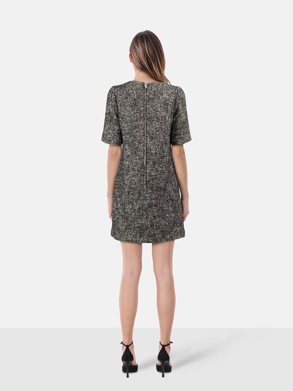Dolce & Gabbana Black & White Tweed Pattern Dress Size M / US 6-8 / IT 42-44 - 2 Thumbnail