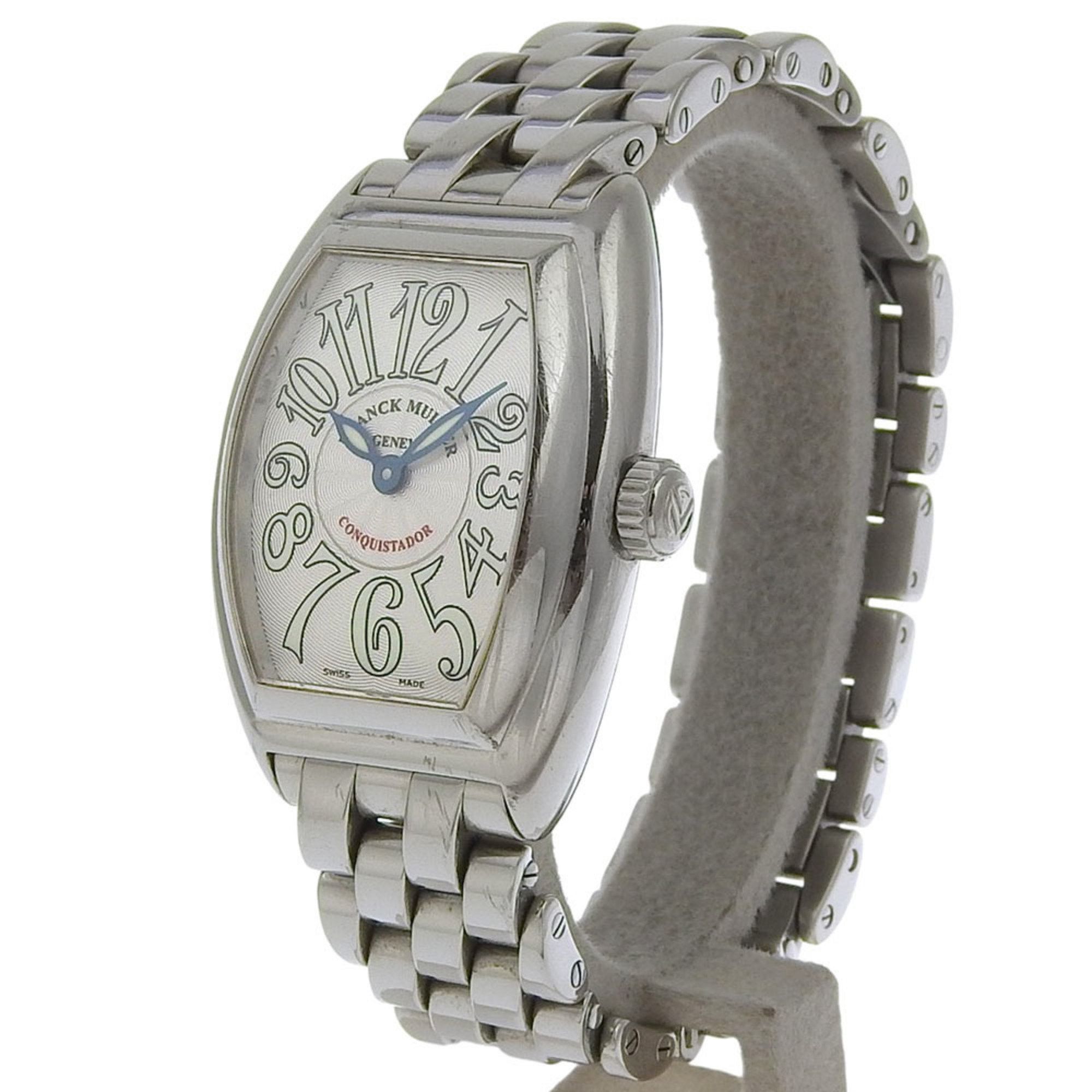 Franck Muller Franck Muller Conquistador Watch 8005L Stainless Steel Quartz Analog Display Silver Dial Women's Size ONE SIZE - 2 Thumbnail