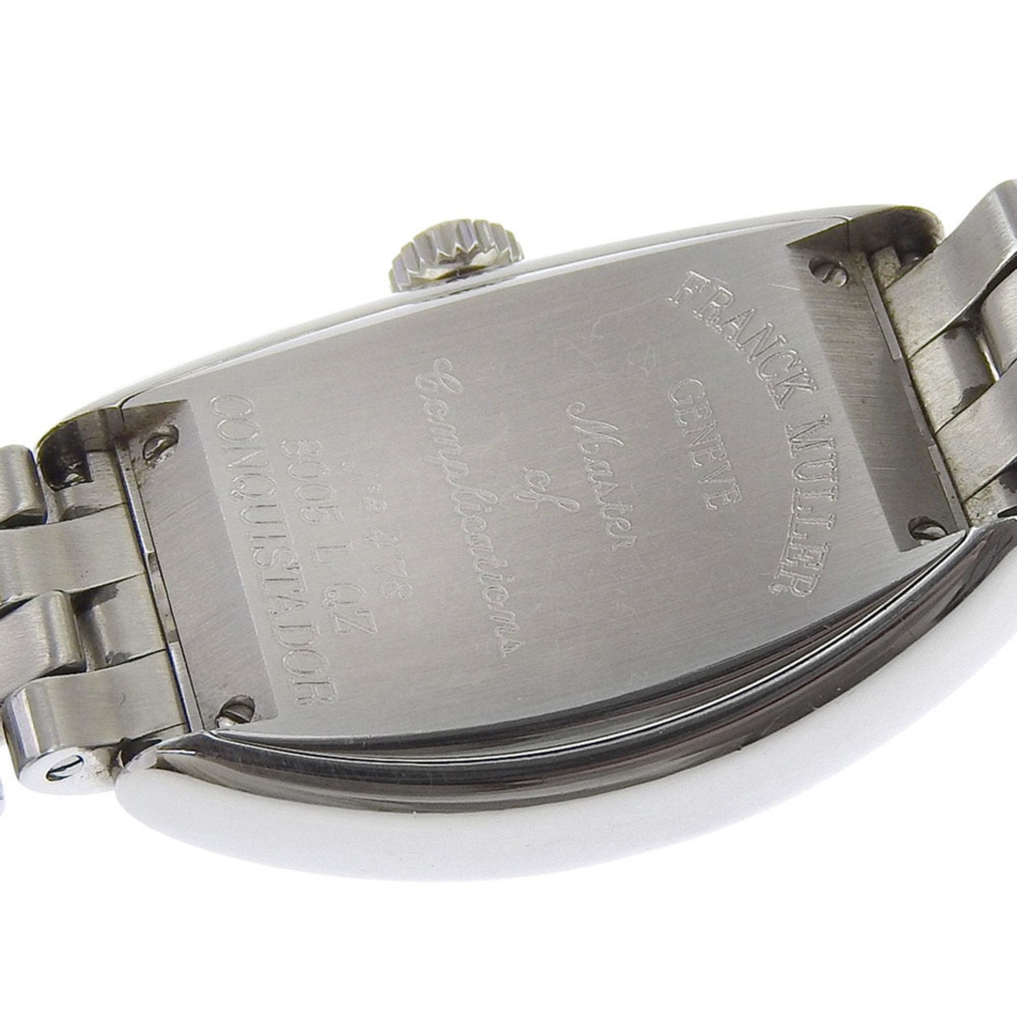 Franck Muller Franck Muller Conquistador Watch 8005L Stainless Steel Quartz Analog Display Silver Dial Women's Size ONE SIZE - 6 Thumbnail