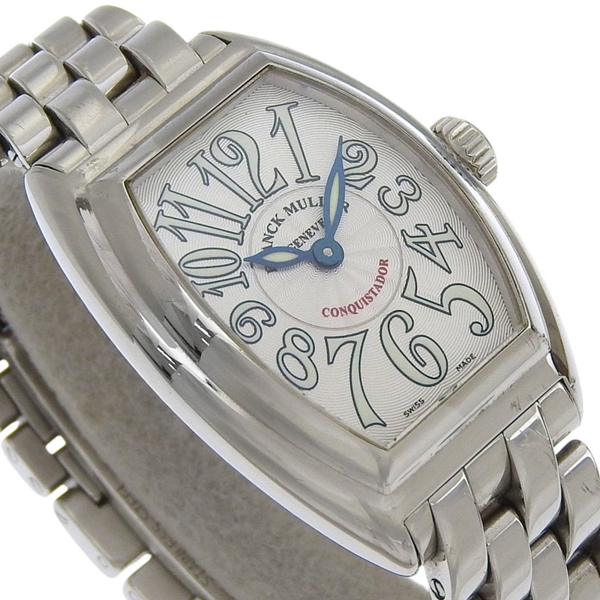 Franck Muller Franck Muller Conquistador Watch 8005L Stainless Steel Quartz Analog Display Silver Dial Women's Size ONE SIZE - 3 Thumbnail
