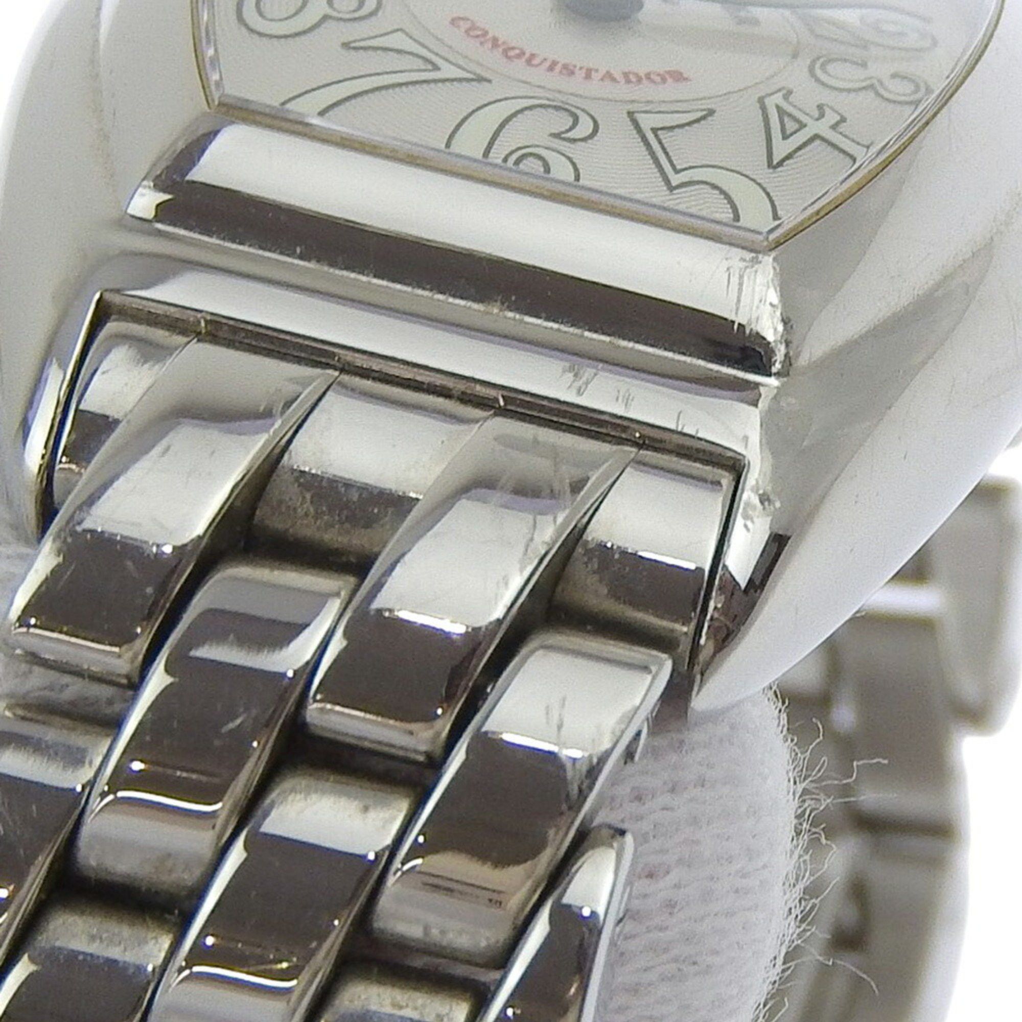 Franck Muller Franck Muller Conquistador Watch 8005L Stainless Steel Quartz Analog Display Silver Dial Women's Size ONE SIZE - 8 Thumbnail