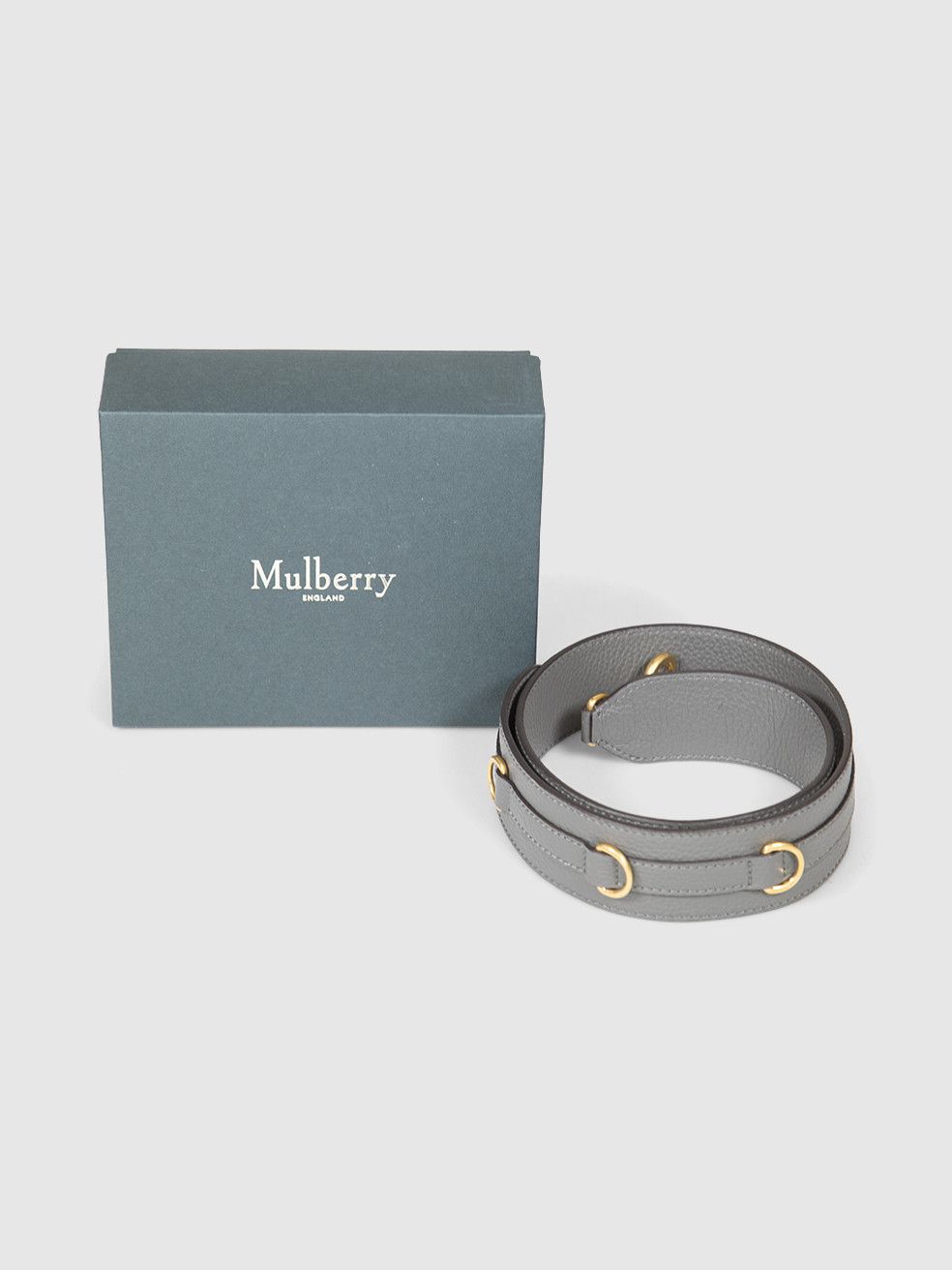 Mulberry Grey Leather Bag Strap Size ONE SIZE - 2 Thumbnail