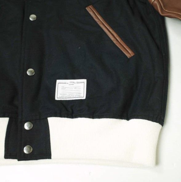 Other Other Mr.DEADWAX BROTHERS STADIUM JACKET 01 Wool Lamb Leather Stadium Jacket Leather Outerwear DUTY FREE for USA Size ONE SIZE - 5 Thumbnail