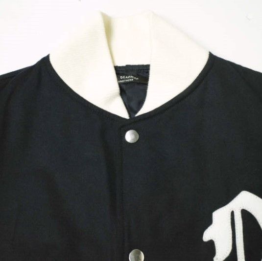 Other Other Mr.DEADWAX BROTHERS STADIUM JACKET 01 Wool Lamb Leather Stadium Jacket Leather Outerwear DUTY FREE for USA Size ONE SIZE - 4 Thumbnail