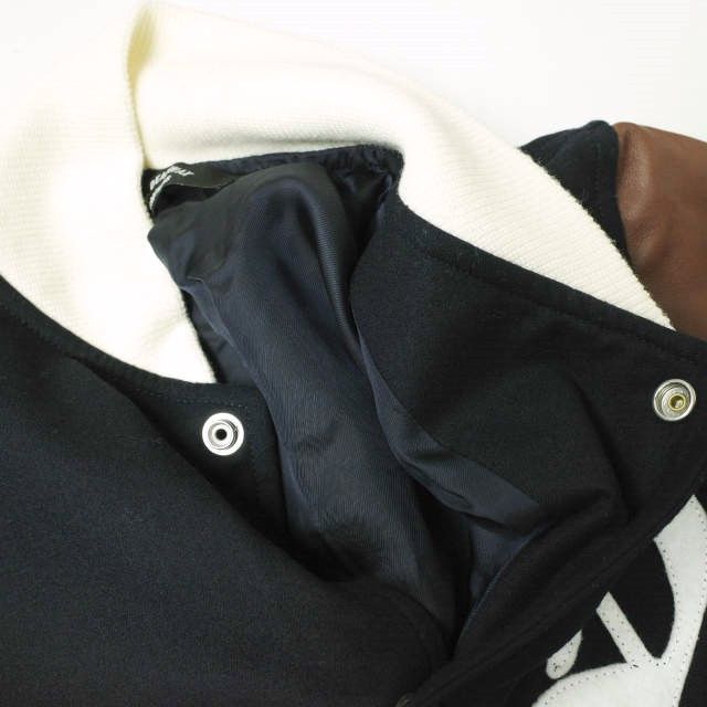 Other Other Mr.DEADWAX BROTHERS STADIUM JACKET 01 Wool Lamb Leather Stadium Jacket Leather Outerwear DUTY FREE for USA Size ONE SIZE - 7 Thumbnail