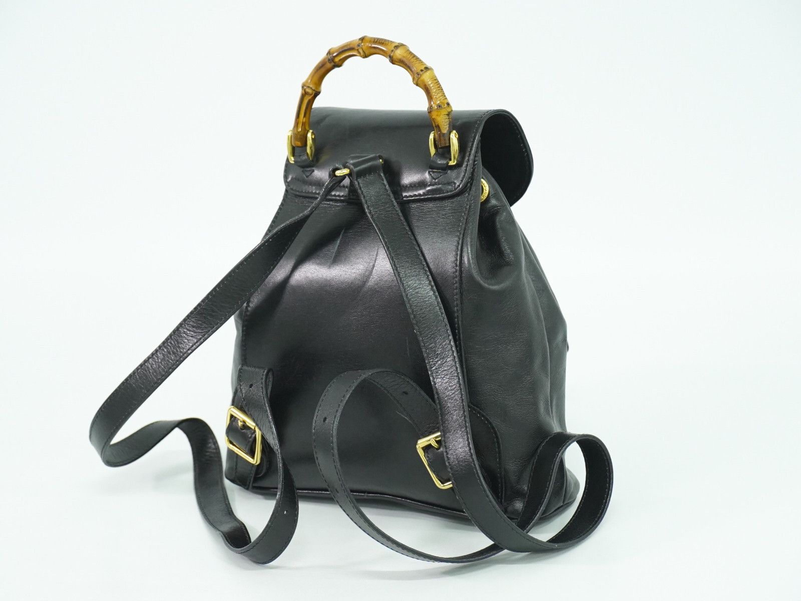 Gucci Gucci Vintage Bamboo Backpack Leather Size ONE SIZE - 2 Thumbnail