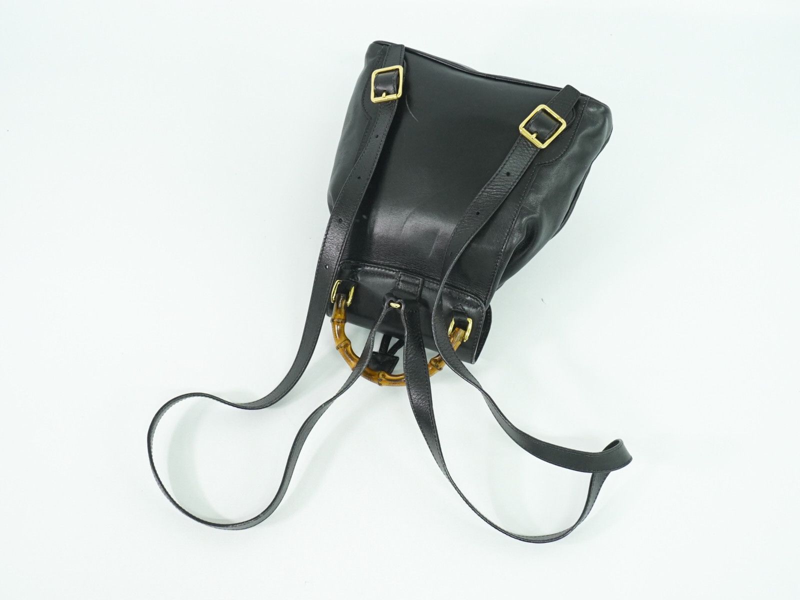 Gucci Gucci Vintage Bamboo Backpack Leather Size ONE SIZE - 4 Thumbnail