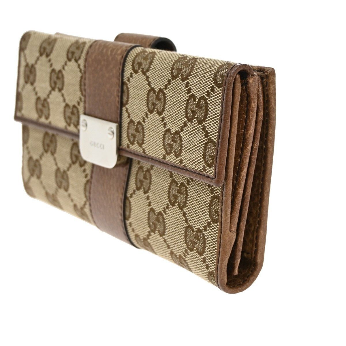 Gucci Gucci Vintage Web Continental Wallet GG Canvas Size ONE SIZE - 2 Thumbnail