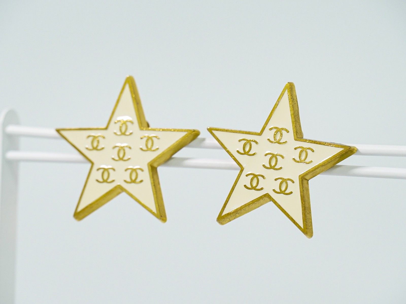 Chanel Chanel CC Star Dangle Earrings Metal with Enamel Size ONE SIZE - 8 Thumbnail