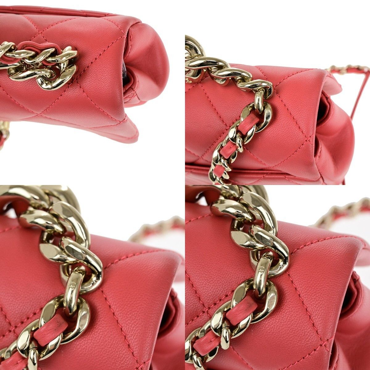 Chanel Chanel Resin Elegant Chain Flap Bag Quilted Lambskin Size ONE SIZE - 14 Thumbnail
