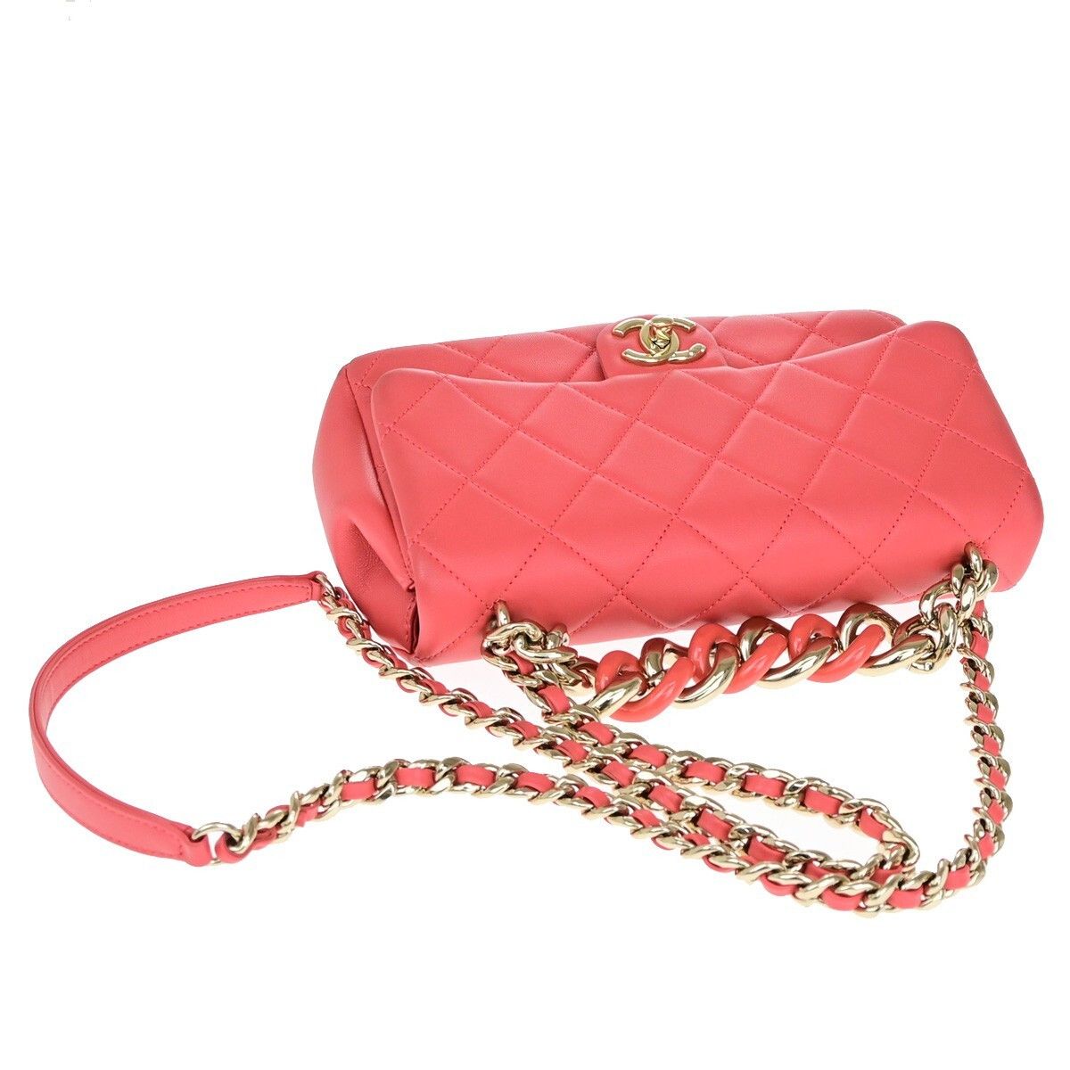 Chanel Chanel Resin Elegant Chain Flap Bag Quilted Lambskin Size ONE SIZE - 8 Thumbnail