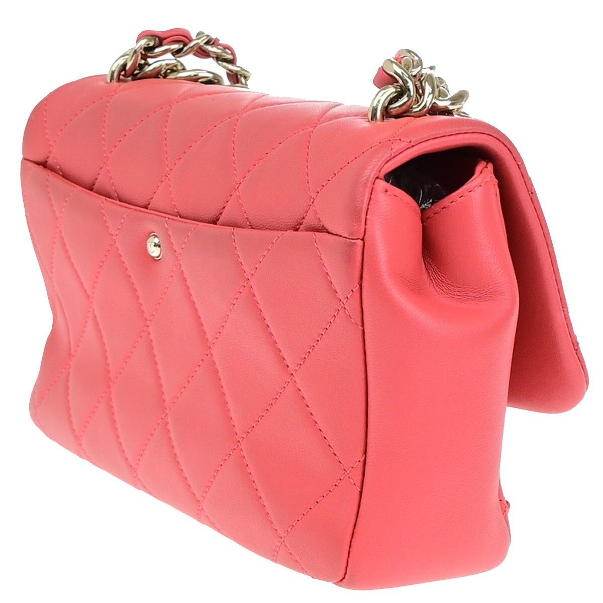 Chanel Chanel Resin Elegant Chain Flap Bag Quilted Lambskin Size ONE SIZE - 4 Thumbnail