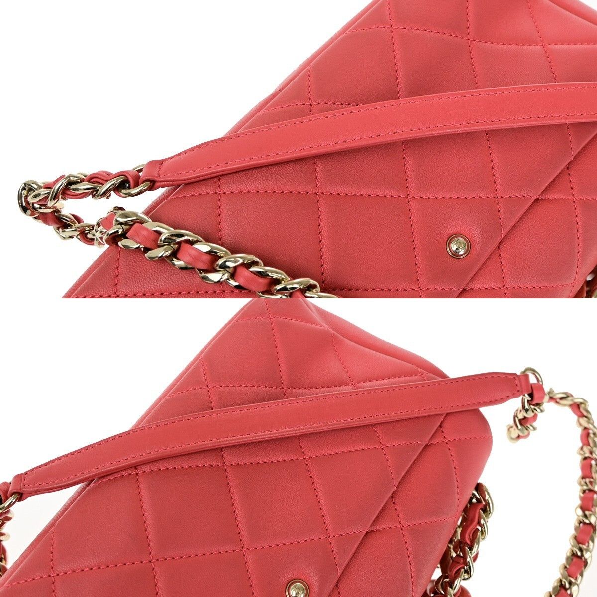 Chanel Chanel Resin Elegant Chain Flap Bag Quilted Lambskin Size ONE SIZE - 12 Thumbnail