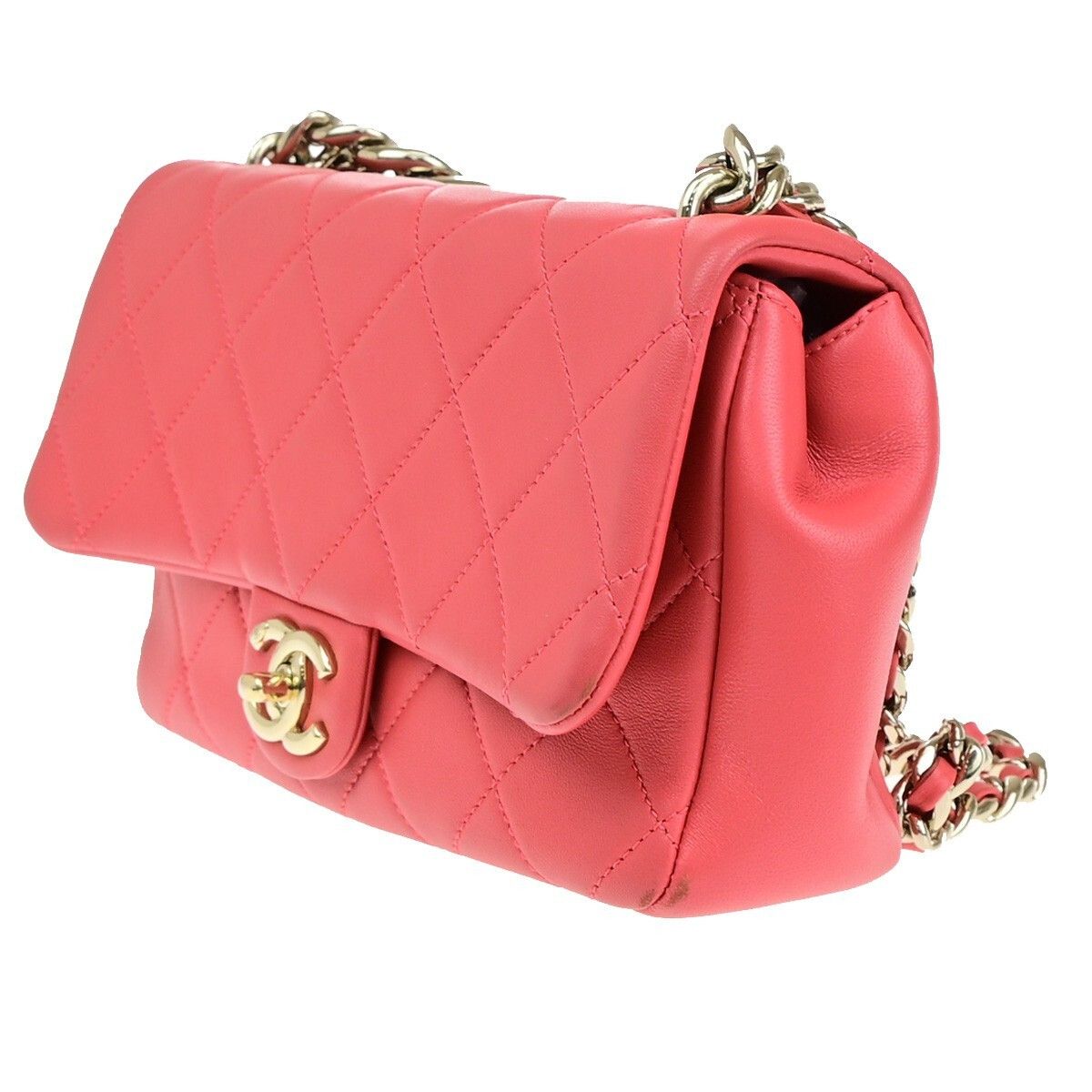 Chanel Chanel Resin Elegant Chain Flap Bag Quilted Lambskin Size ONE SIZE - 3 Thumbnail