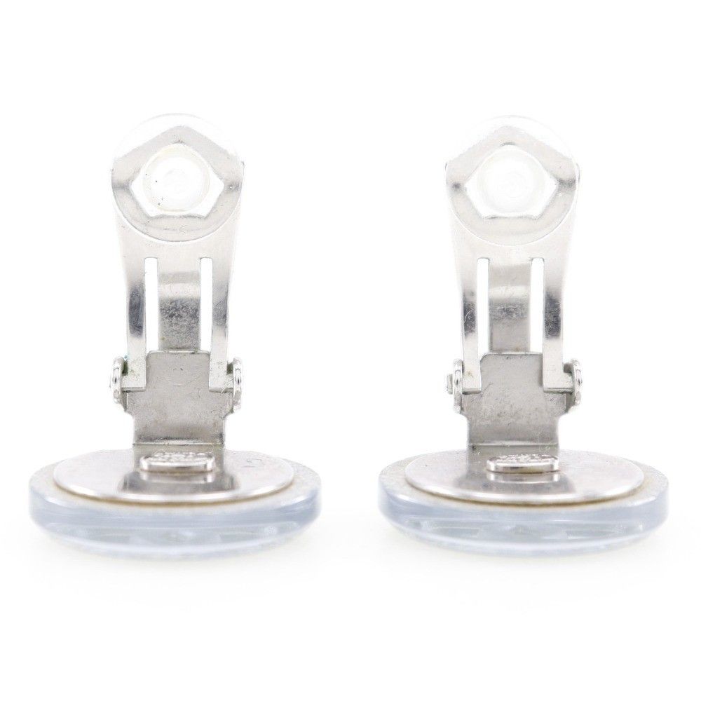 Chanel Chanel CC Round Clip-On Glitter Resin Size ONE SIZE - 4 Thumbnail